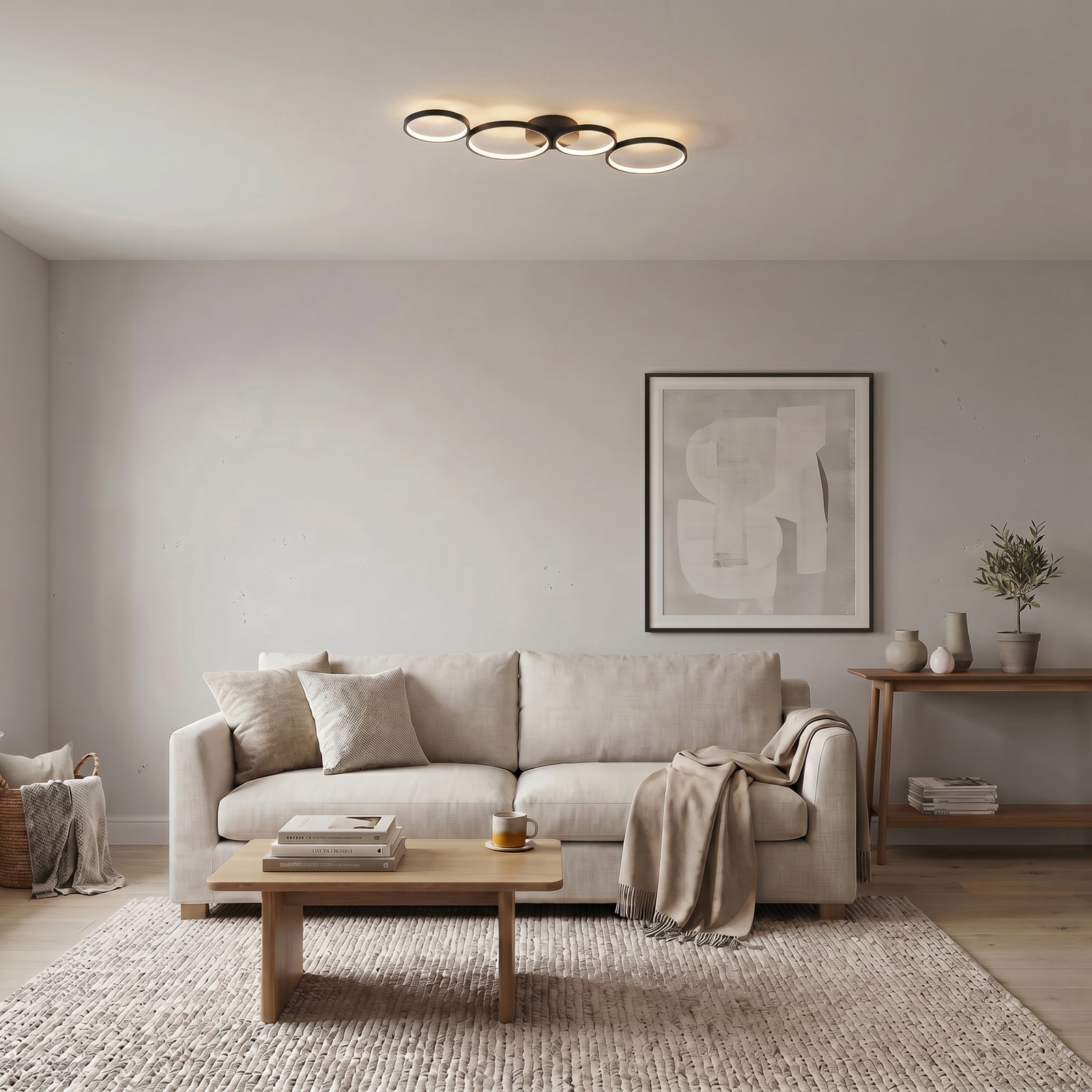 Evengeline LED Ceiling Lamp Black - Lindby