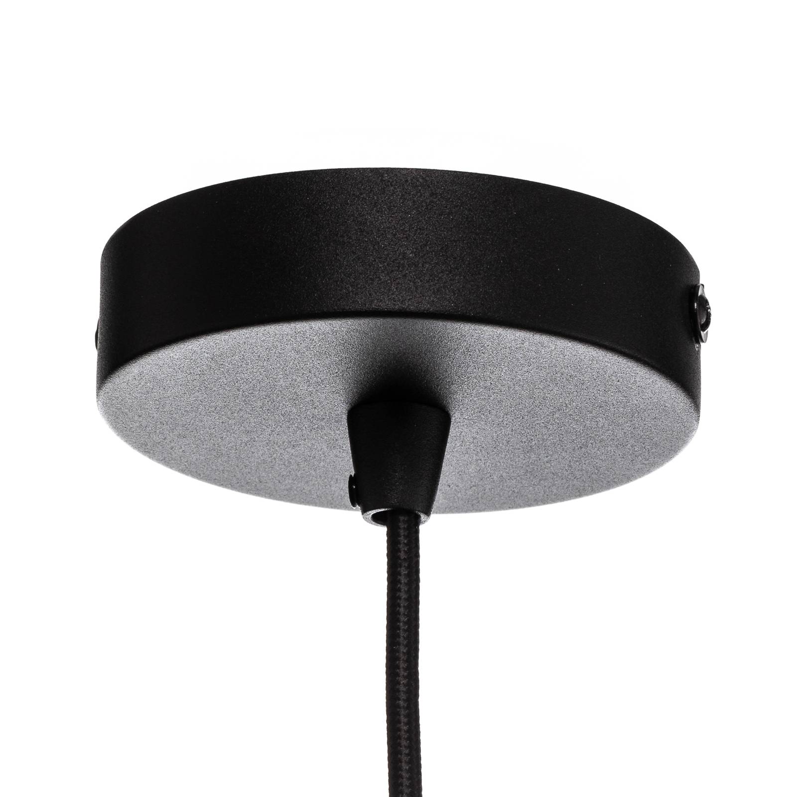 Lampa wisząca Lindby Maivi, czarna, 30 cm, żelazo, klatka