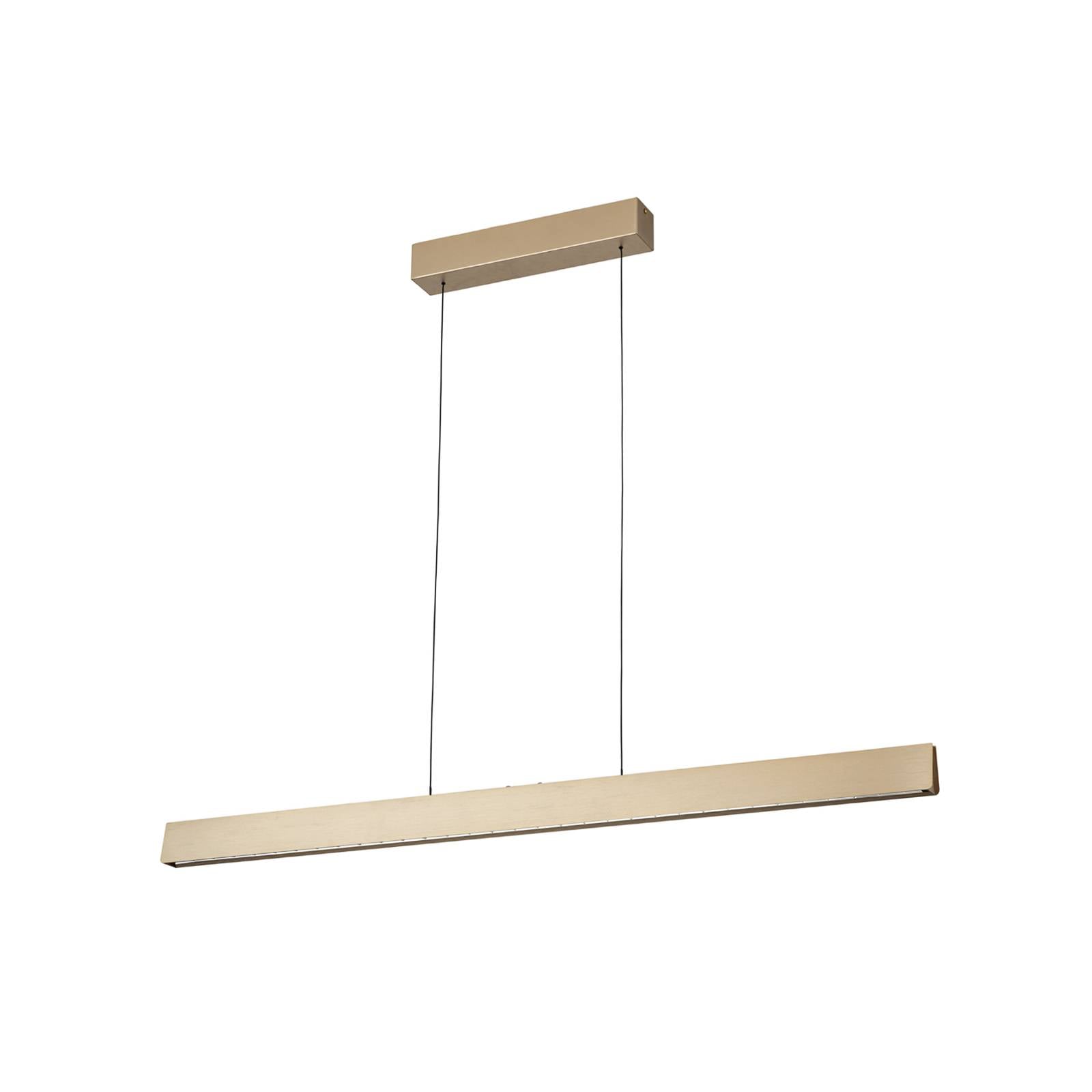 LED-Hängelampe Tara goldfarben Länge 120 cm Alu Stahl