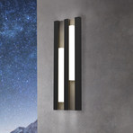 LED utendørs vegglampe Fandina, svart