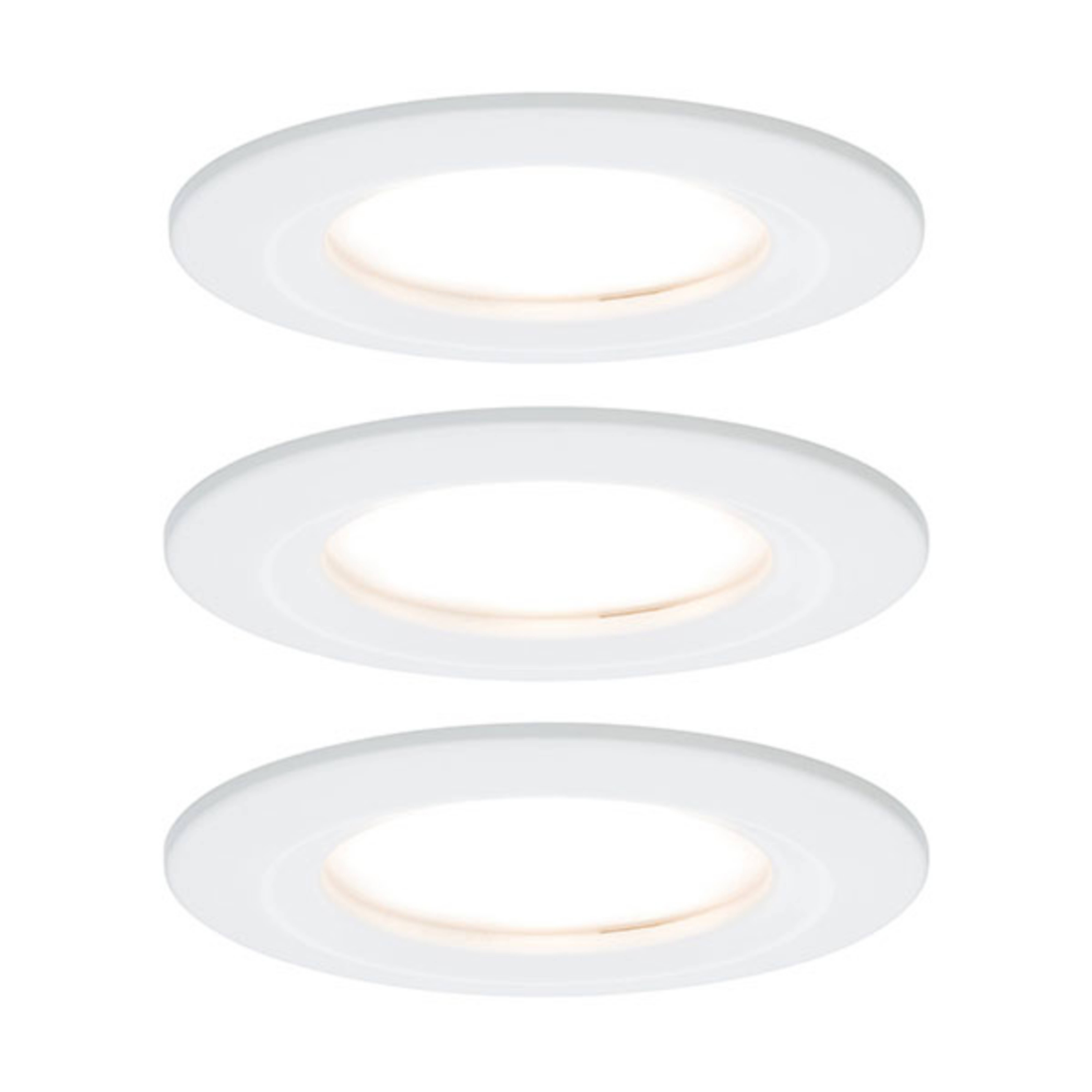 Paulmann Nova LED luz de encastrar, 3 unidades, rígida, branca