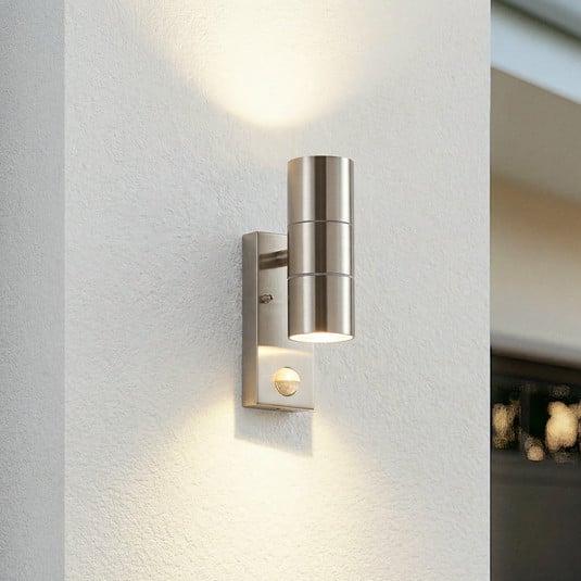 Eyrin Außenwandleuchte w/Sensor Steel - Lindby