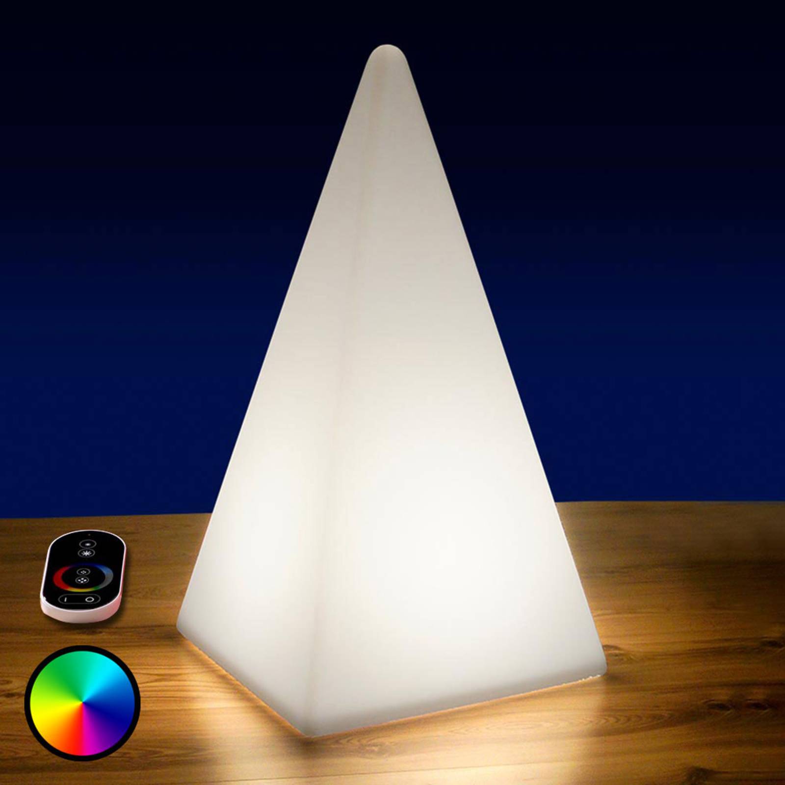Image of Pyramide LED RVB sur batterie, 73 cm 4040028708041