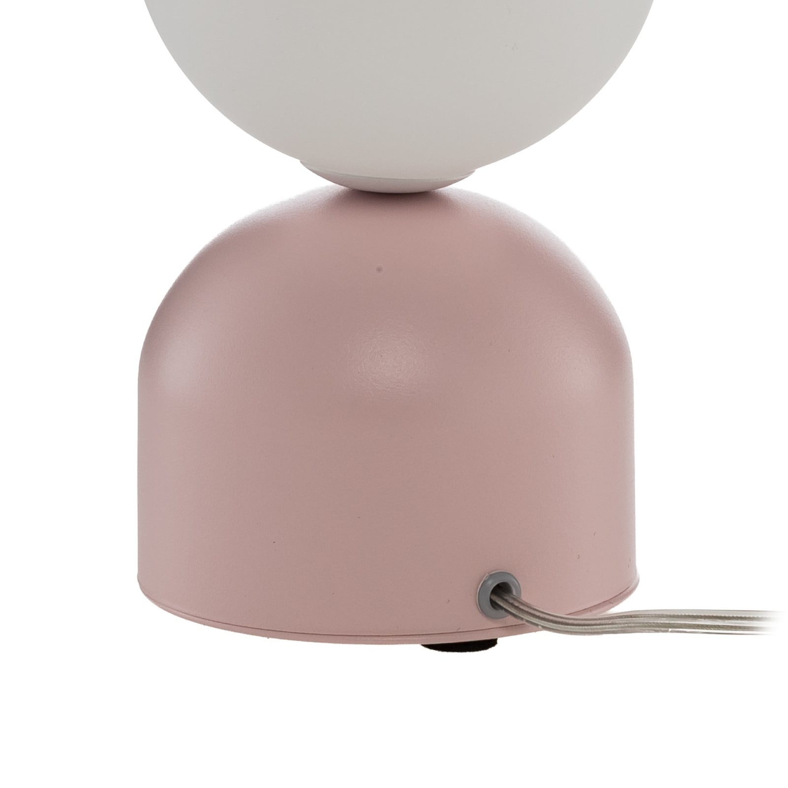 Bordslampa Miki, rosa, glas, höjd 21 cm, G9