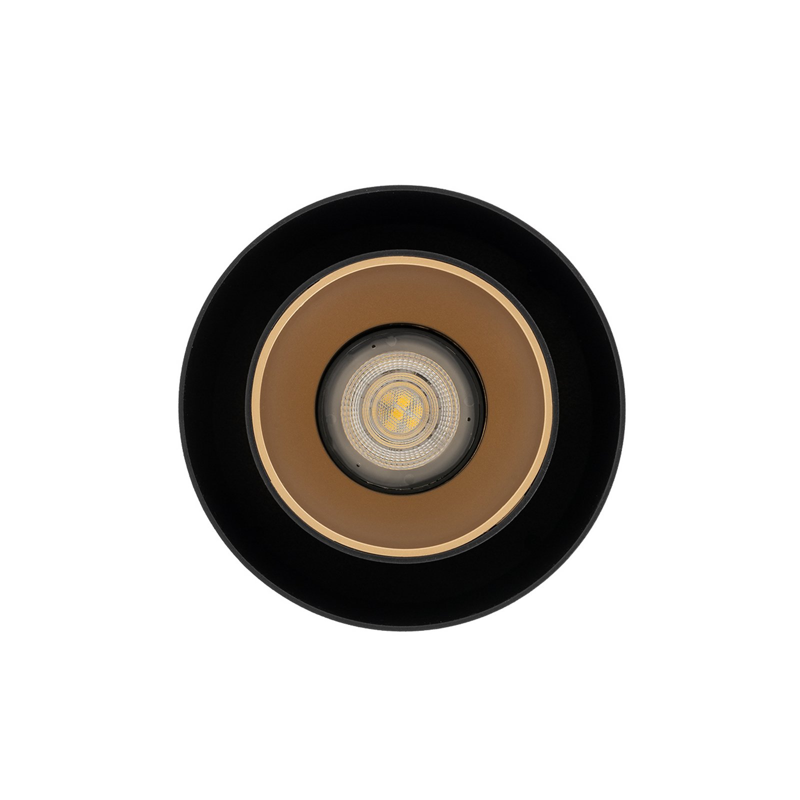 Závěsné světlo Point Duo, černá/zlatá, ocel, Ø 13 cm, GU10