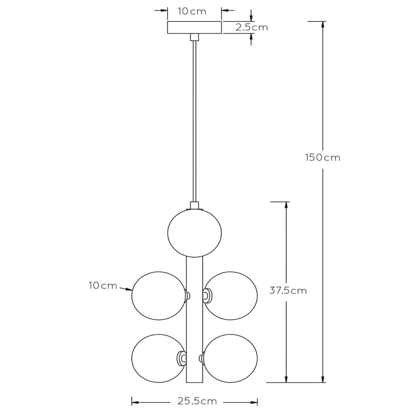 Lucide Tycho lampă suspendată 6 becuri negru/gri fumuriu - Camera de zi / sufragerie - modern - negru gri fumuriu - Sticlă