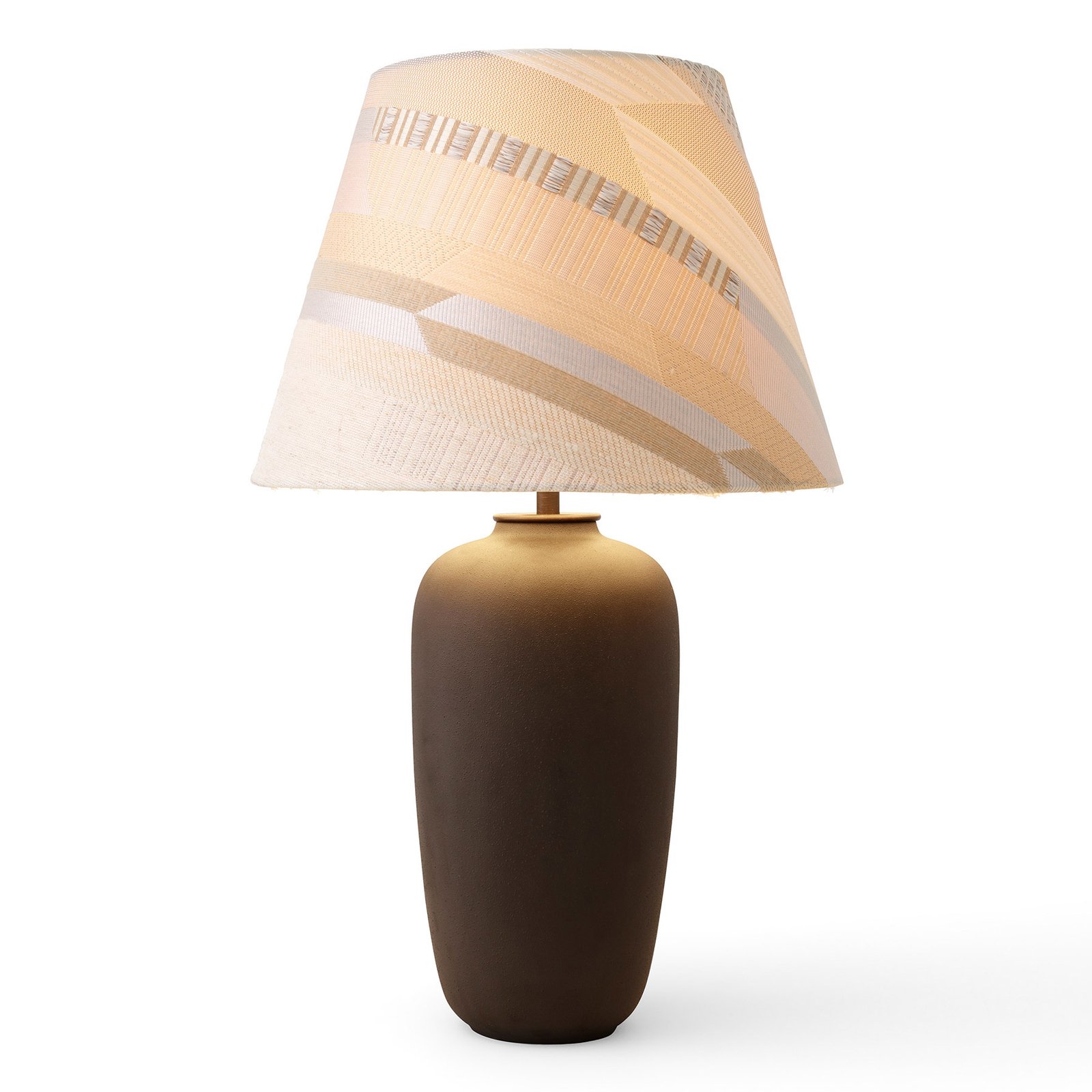 Menu Torso LED asztali lámpa, barna/krém, 57 cm