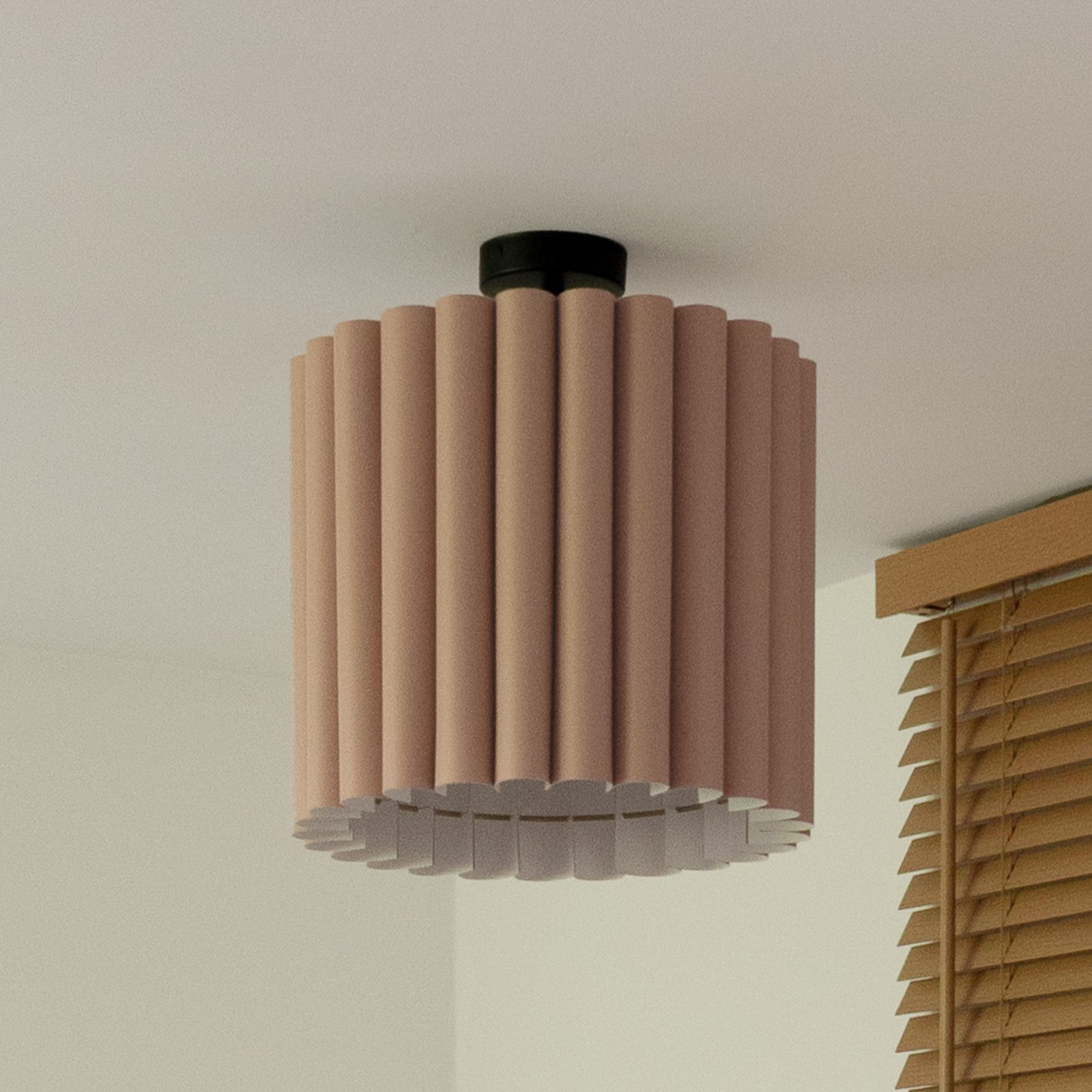 Taklampa Aria, capucino, mikrofiber, E27