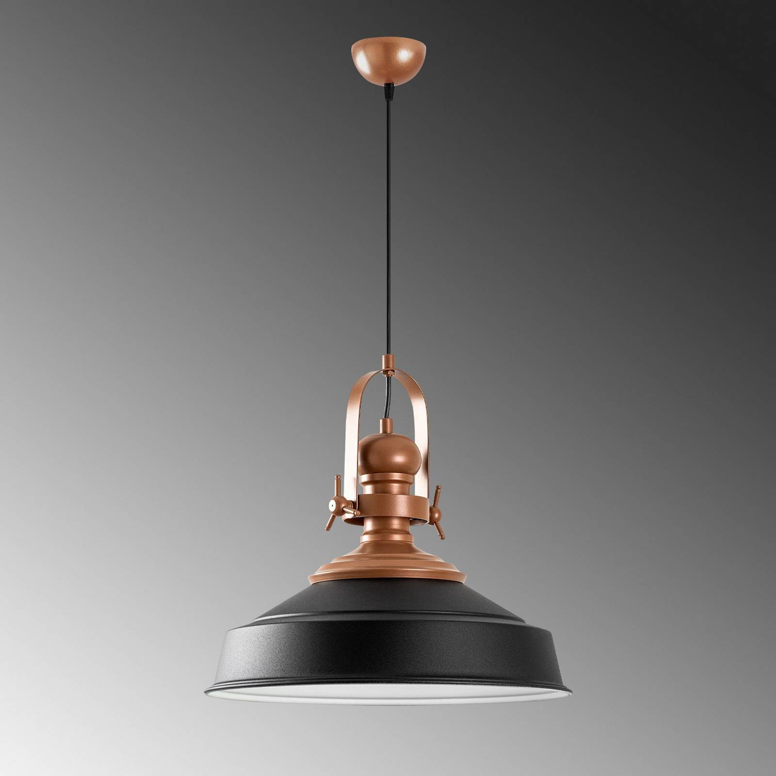 Żyrandol Craft, czarna, metal, Ø 41 cm, E27