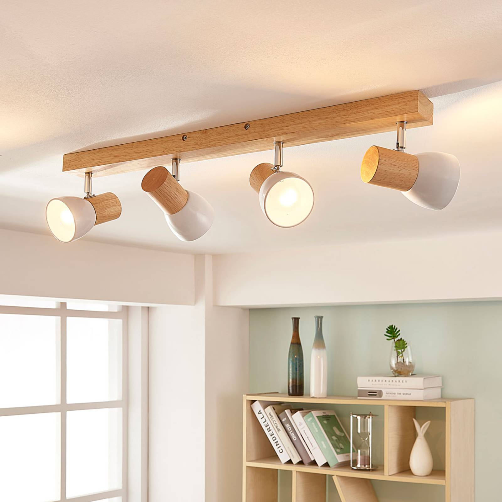 wooden spotlights ceiling