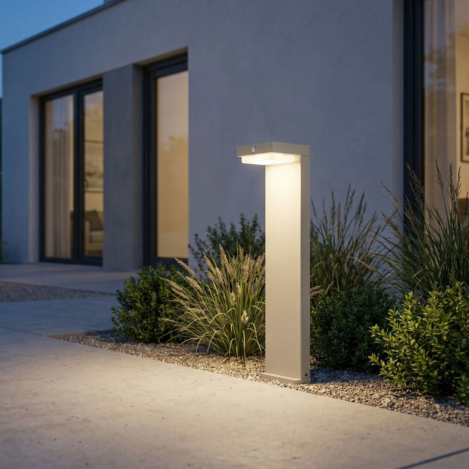 Lindby LED talapzati világítás Eleazar, fehér, alumínium, érzékelő Lindby LED talapzati világítás Eleazar, fehér, alumínium, érzékelő