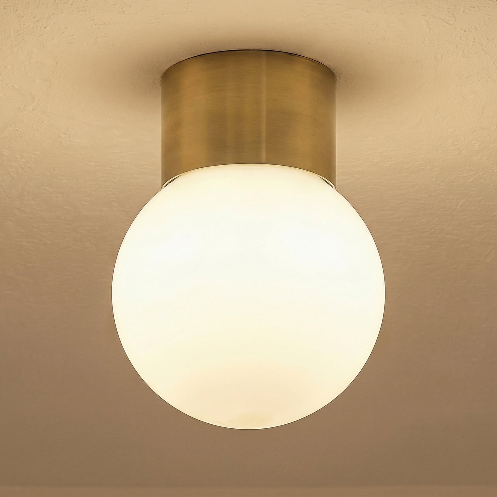 Deckenleuchte Hotel Mood 1, gold, Metall, Glas, G9