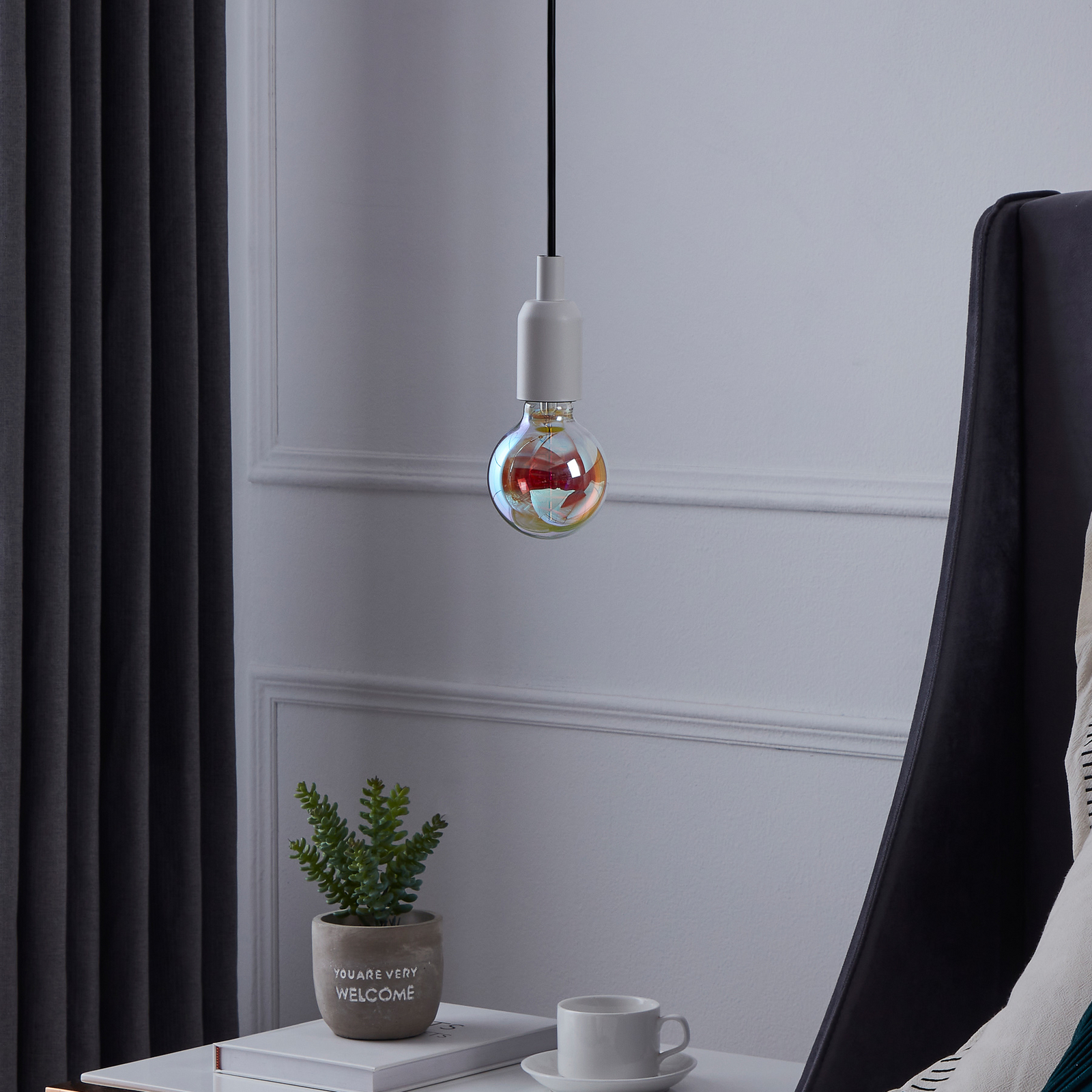 LED-Lampe E27 4W G80 2000K Filament irisierend dim