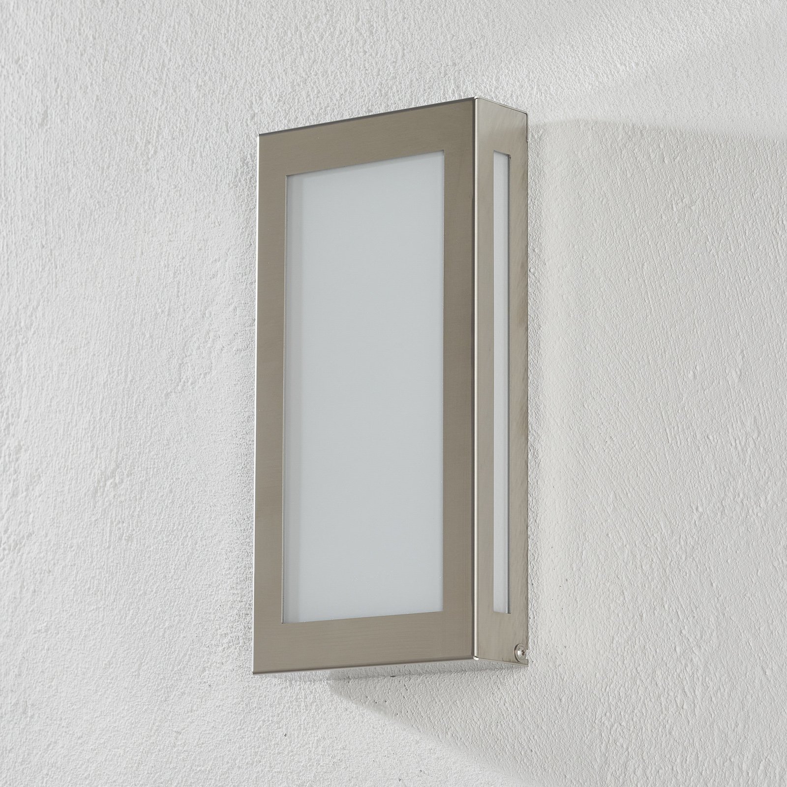 Candeeiro de parede exterior Aqua Rain Mini LED, aço inoxidável