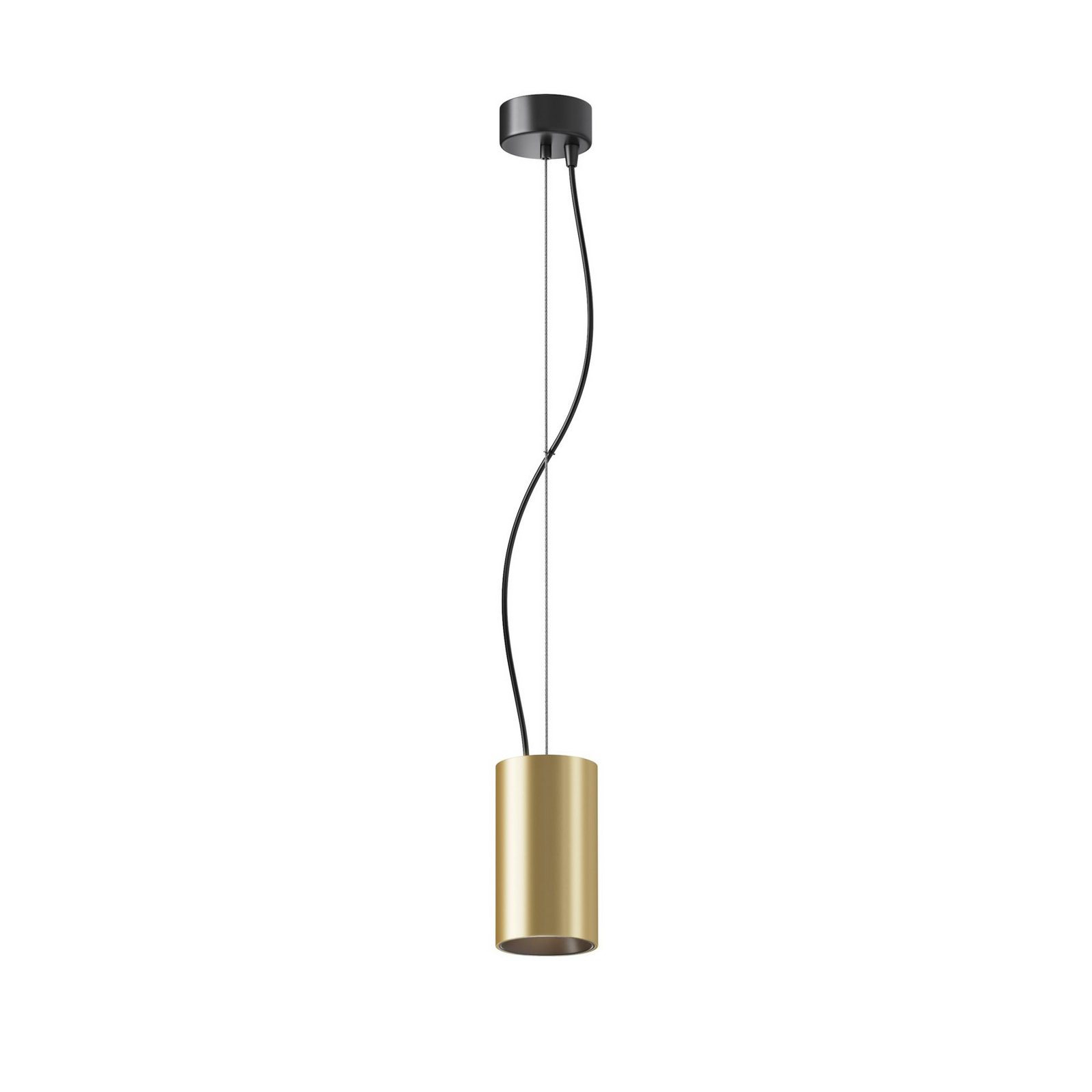 Maytoni Efir LED pendant light, gold matt, Ø 7.5cm, 15 W, 38°