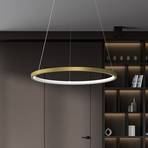 LED-Hängelampe Rotonda, Kunststoff, gold, einflammig, 27 W