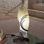 Oblikovalska namizna svetilka ROMA 48 z ukrivljenim steklom desno
