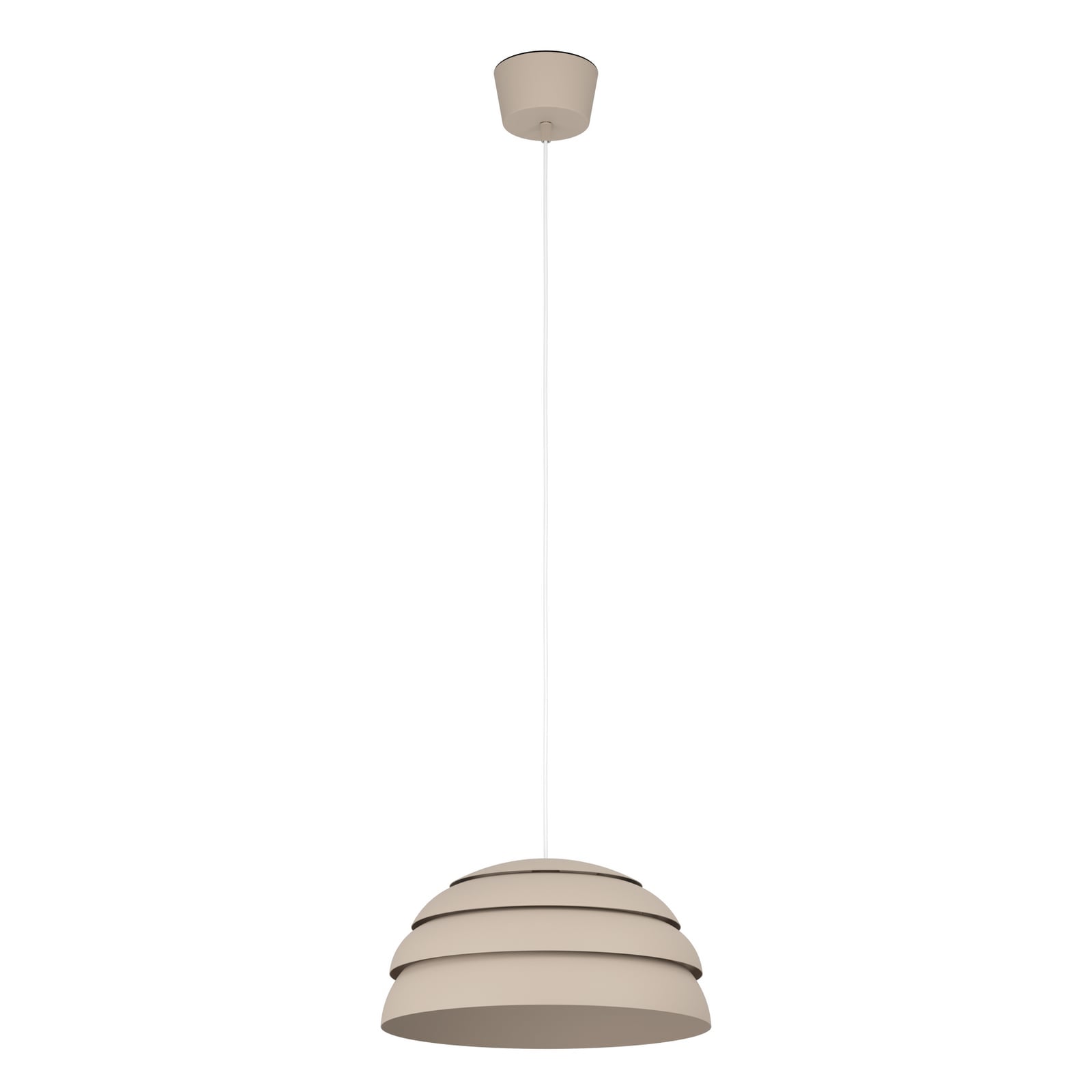 Hängeleuchte Vittorito, Ø 38 cm, sandbeige, Metall, E27