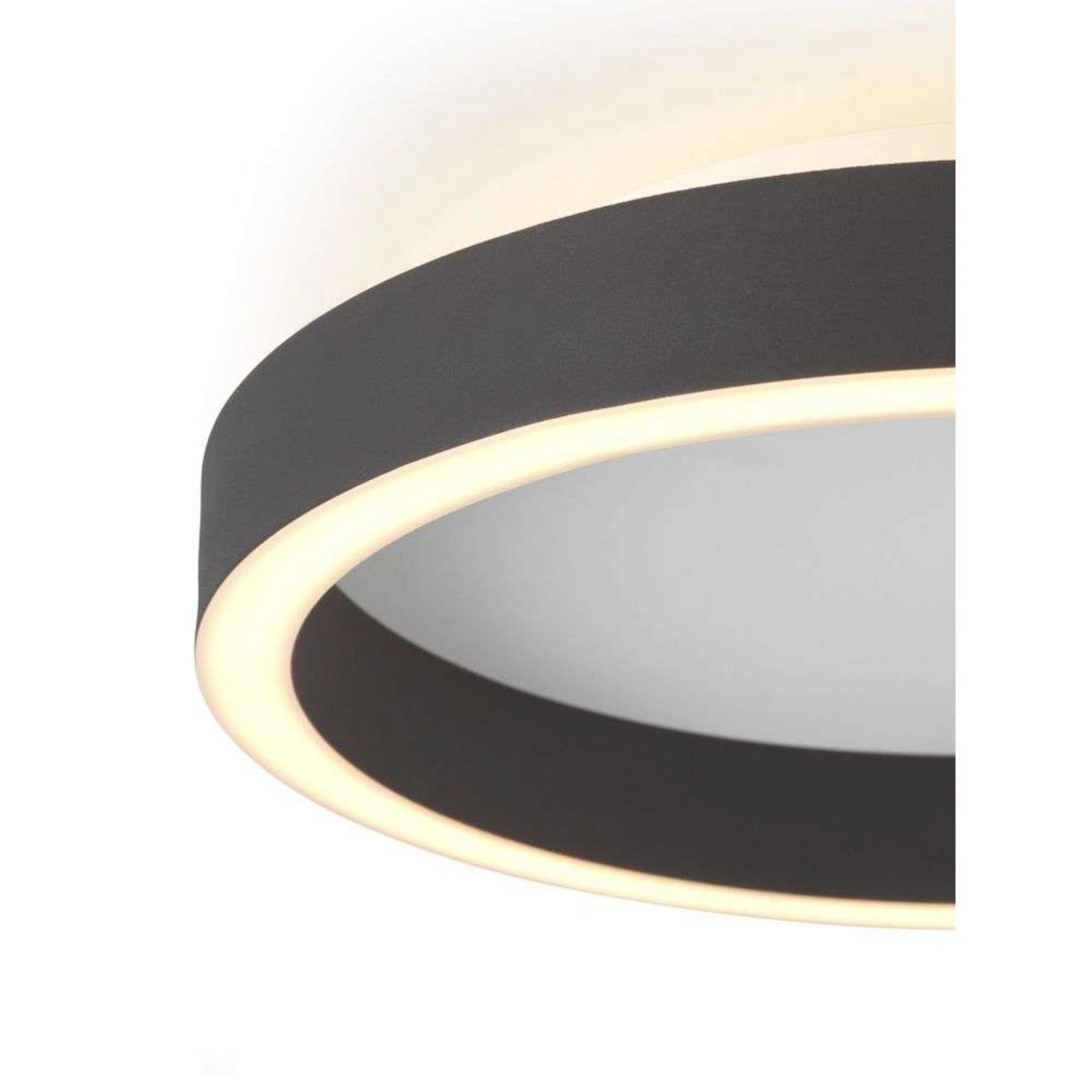 Memory LED-loftlampe, Ø 30 cm, sort Halo Design - Soveværelse - Plastik - Ring