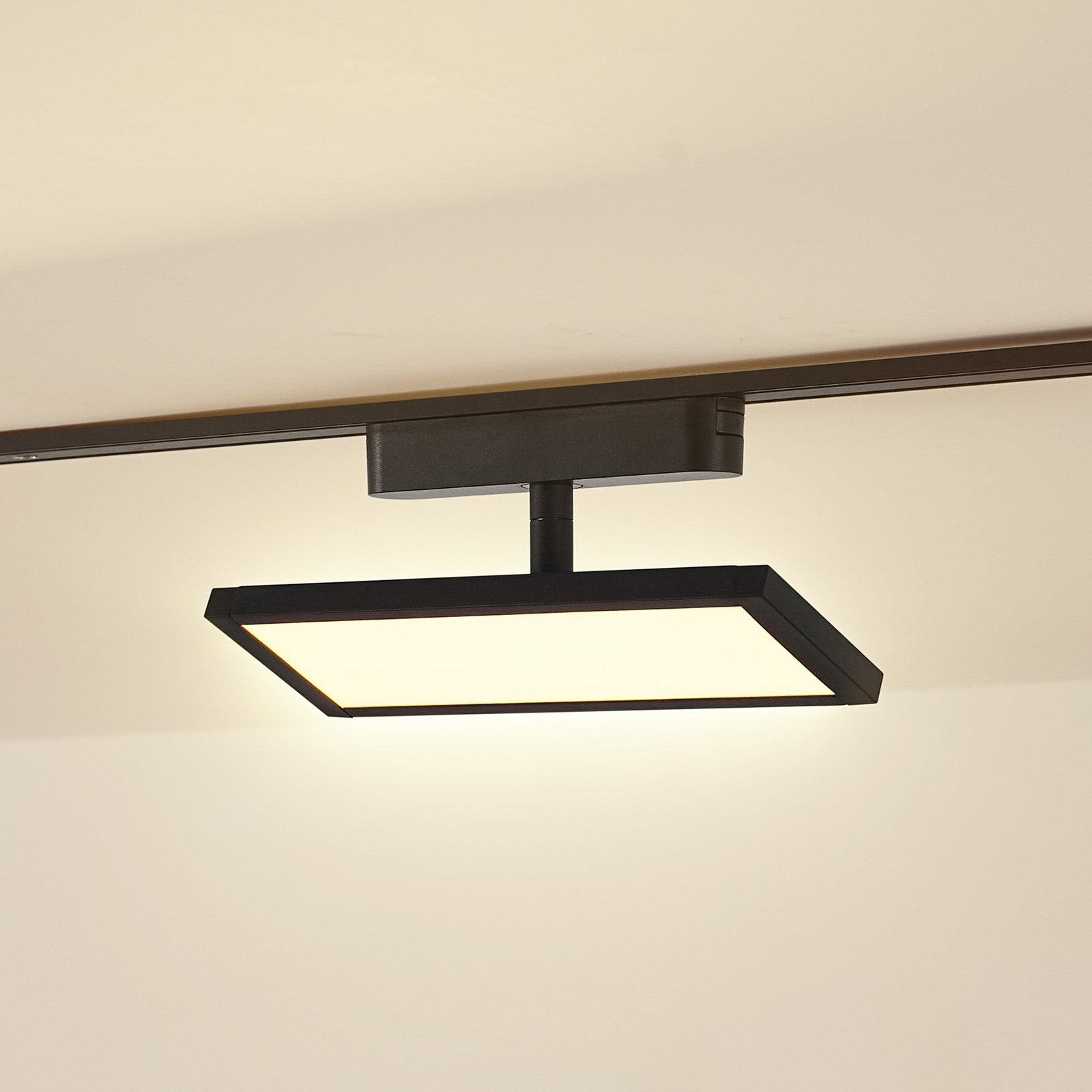 Lindby LED-Panel 48V Lumaro, schwarz, Alu, Länge 20 cm