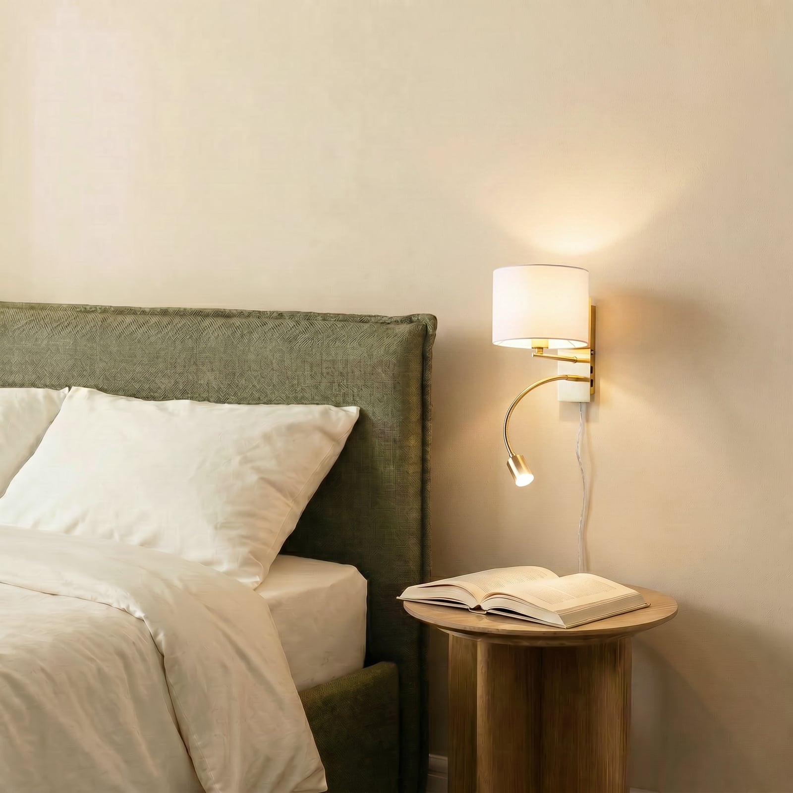 Florens Wall Lamp White/Brass - Lindby Florens Wall Lamp White/Brass - Lindby