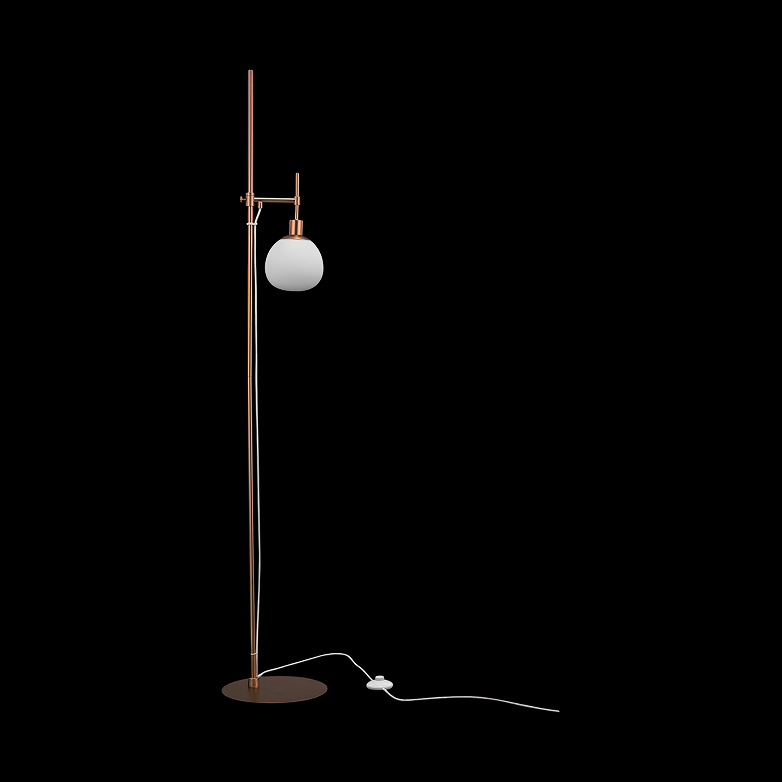 Maytoni Erich vloerlamp 1-lamp messing/wit