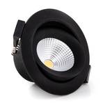 SLC One 360° LED inbouwlamp zwart 2.700K