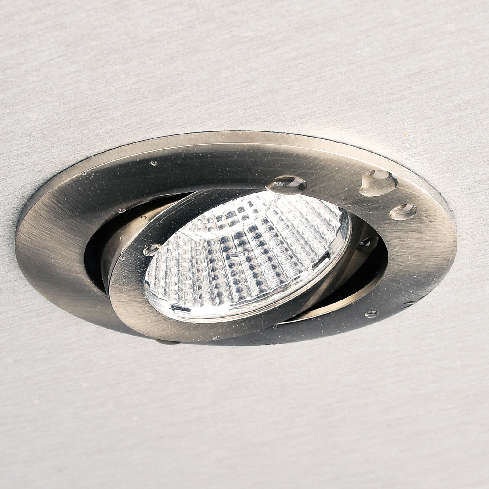 Deko-Light Νικέλιο Εντοιχιζόμενο Φωτιστικό Οροφής Led Dione, Ip44, 3.000 K, Αμυδρό