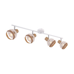 Plafón Widy decoración de cuerda de cáñamo 4 luces