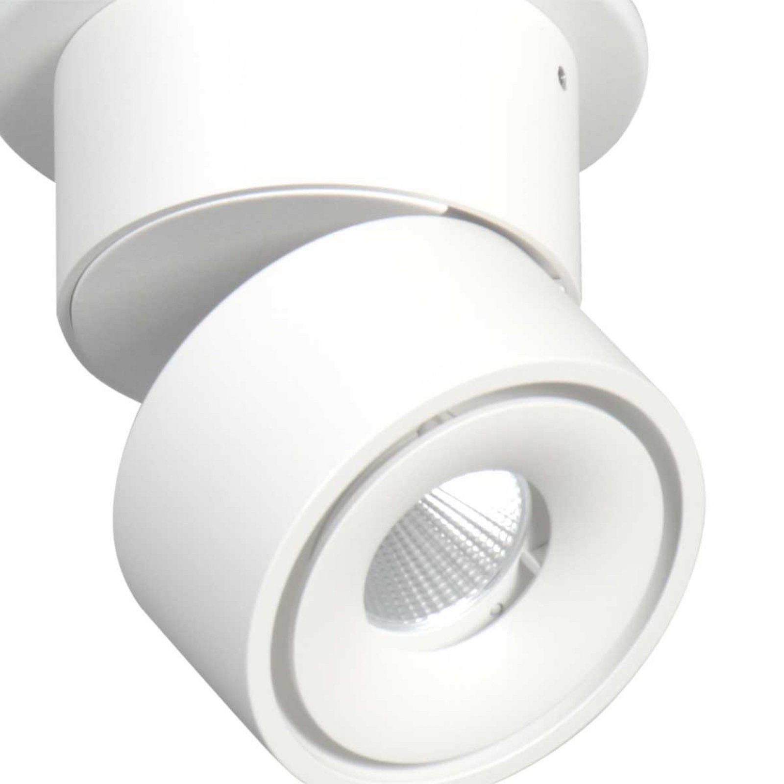 LED ceiling spotlight Fez, white, 1-bulb, metal, swivelling