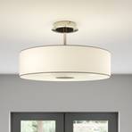 Lindby Josia ceiling light, white, fabric, Ø 47 cm, E27