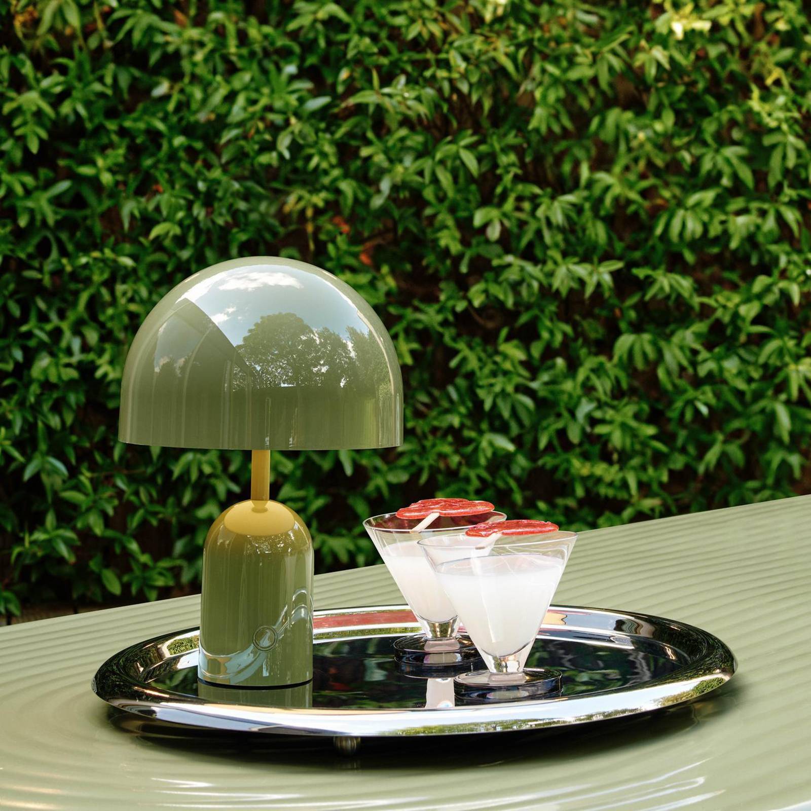 Tom Dixon LED-Akku-Tischlampe Bell Portable, moosgrün, 28 cm günstig online kaufen