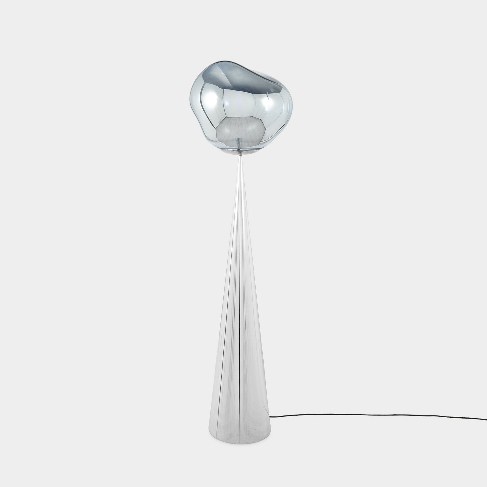Tom Dixon LED-Stehlampe Melt Cone Fat, silberfarben, 175 cm