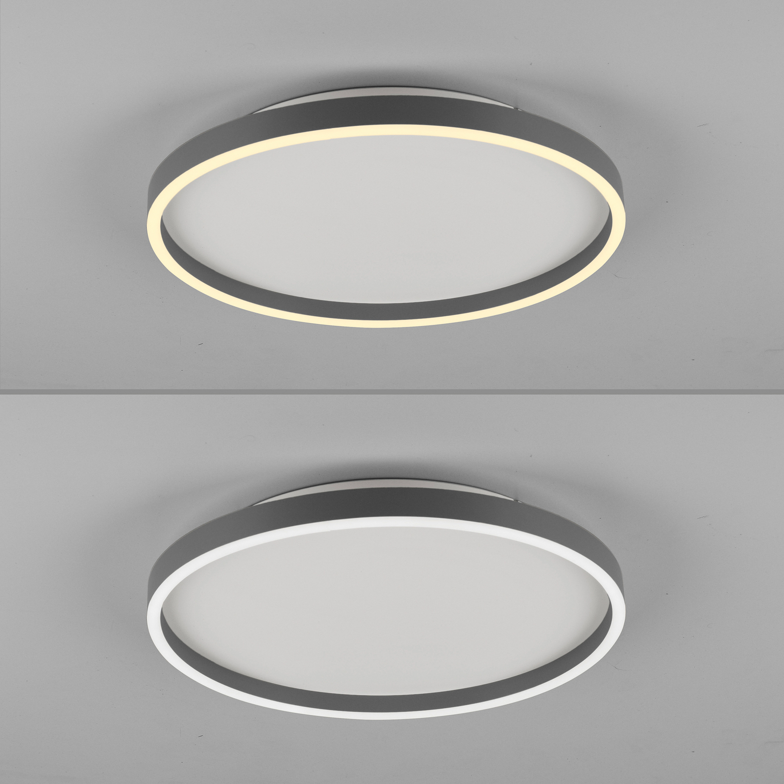 Lampa sufitowa LED Madlen, czarna, Ø 40 cm, aluminium, 3 000 K, ściemniana