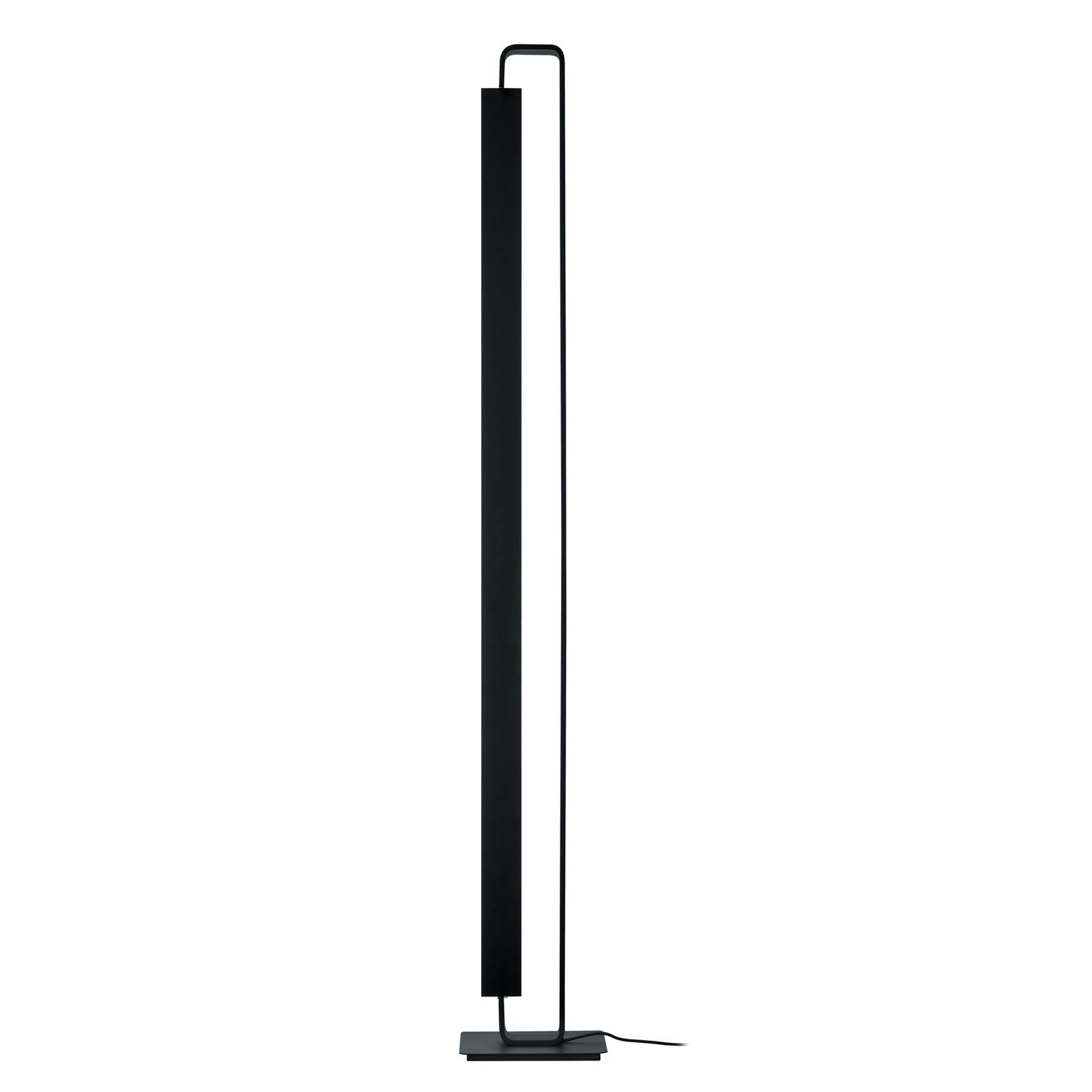 Levně LED stojací lampa Box, otočná, černá