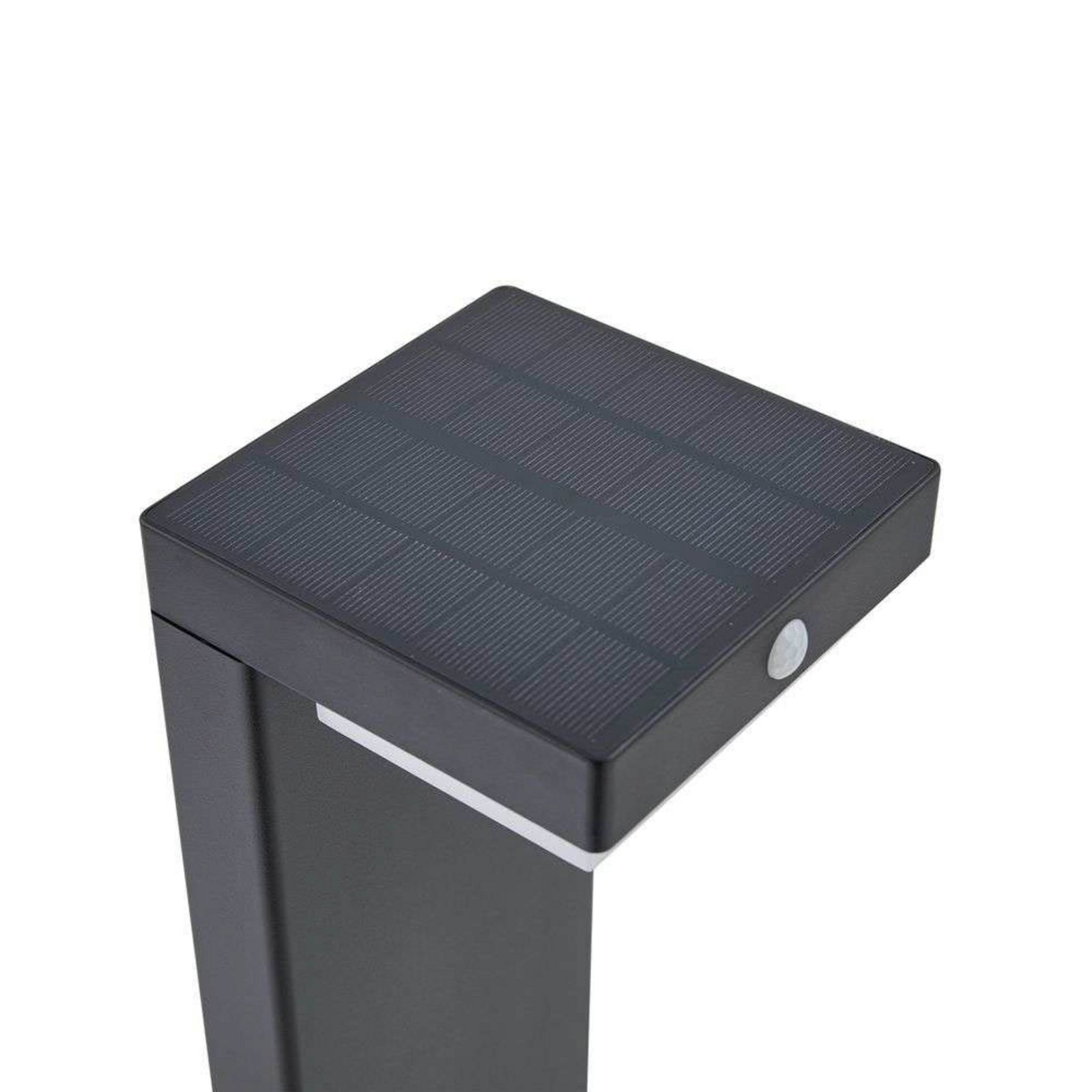 Eleazer LED Célula solar Pilona w/Sensor Negro - Lindby