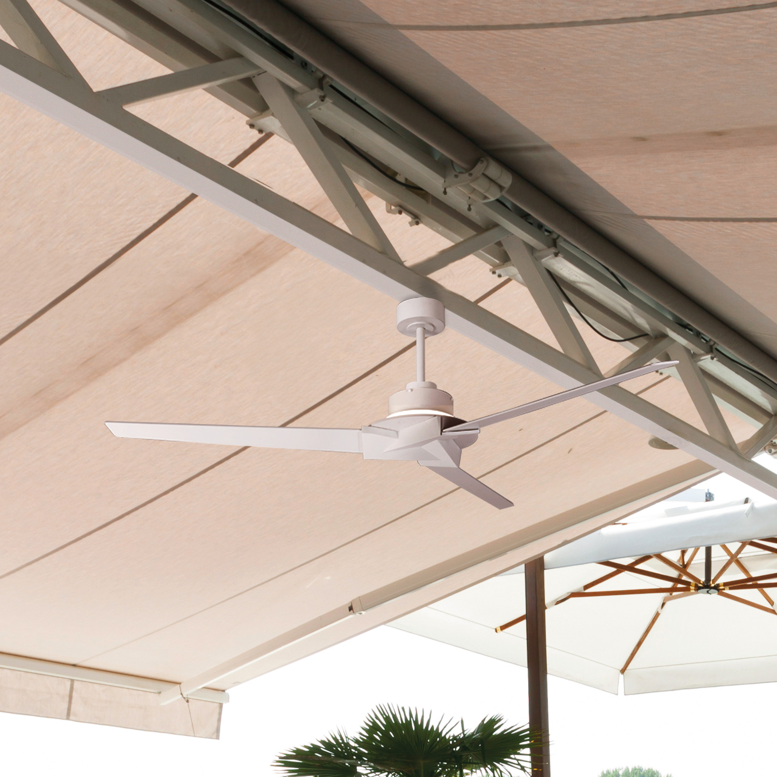 LED-Deckenventilator Brisa Mini weiß DC leise Ø 150 cm CCT