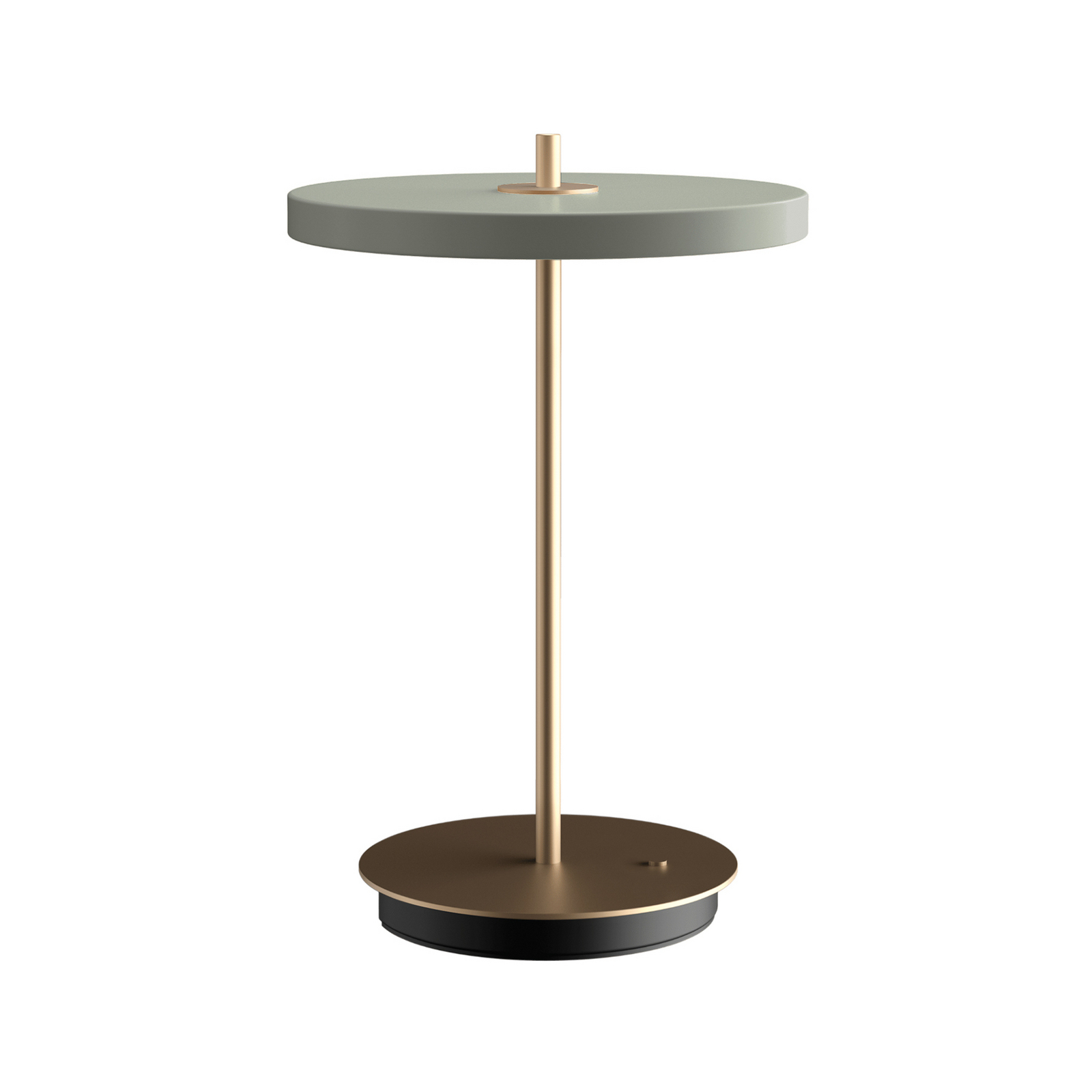 Lampa de masă cu baterie Asteria Move LED, culoare măslin/alamă, 31 cm - UMAGE
