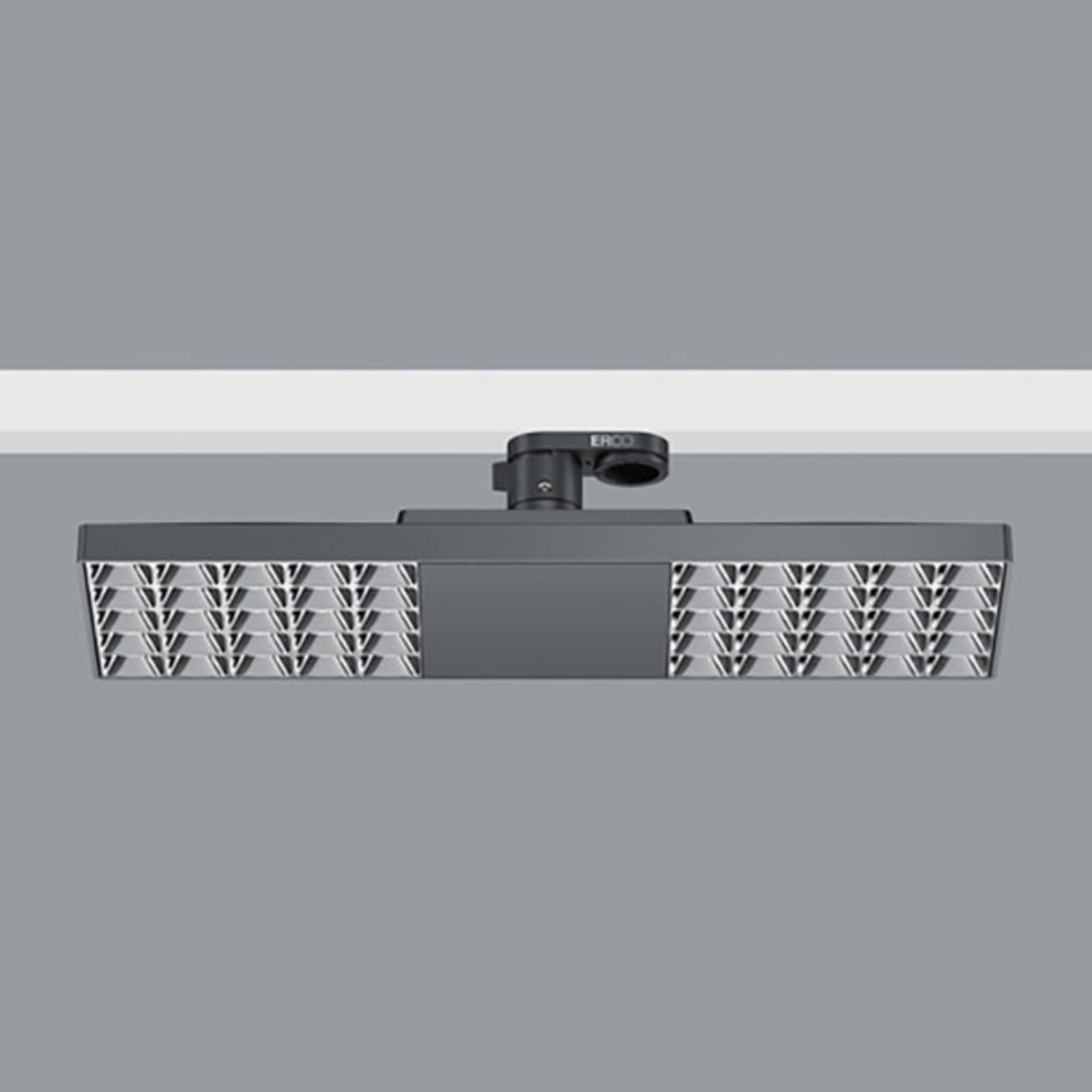ERCO Jilly 230V 15W oval wide, Raster silber