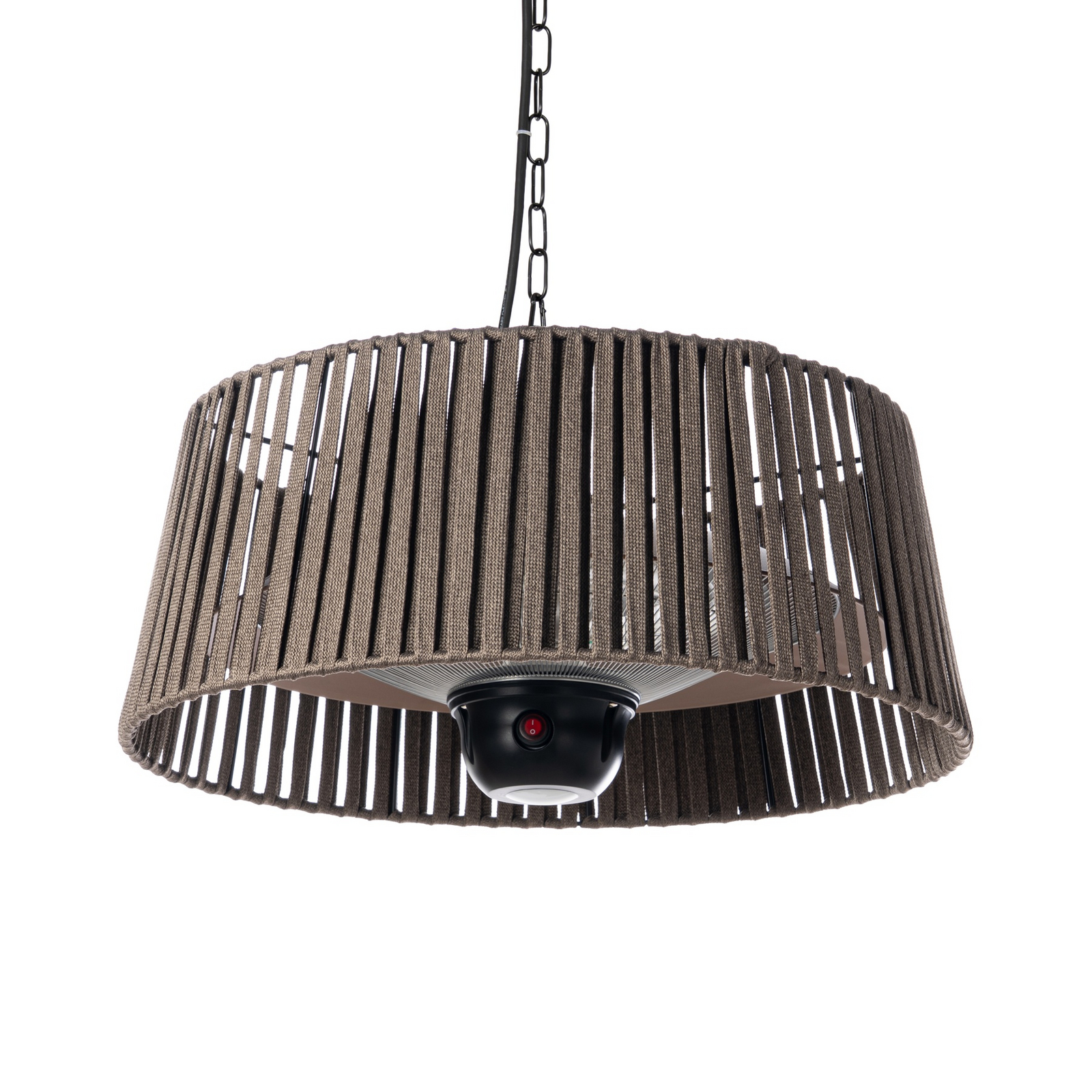 Lucande Pyravo patio heater, brown, aluminium, Ø 60 cm Lucande Pyravo patio heater, brown, aluminium, Ø 60 cm