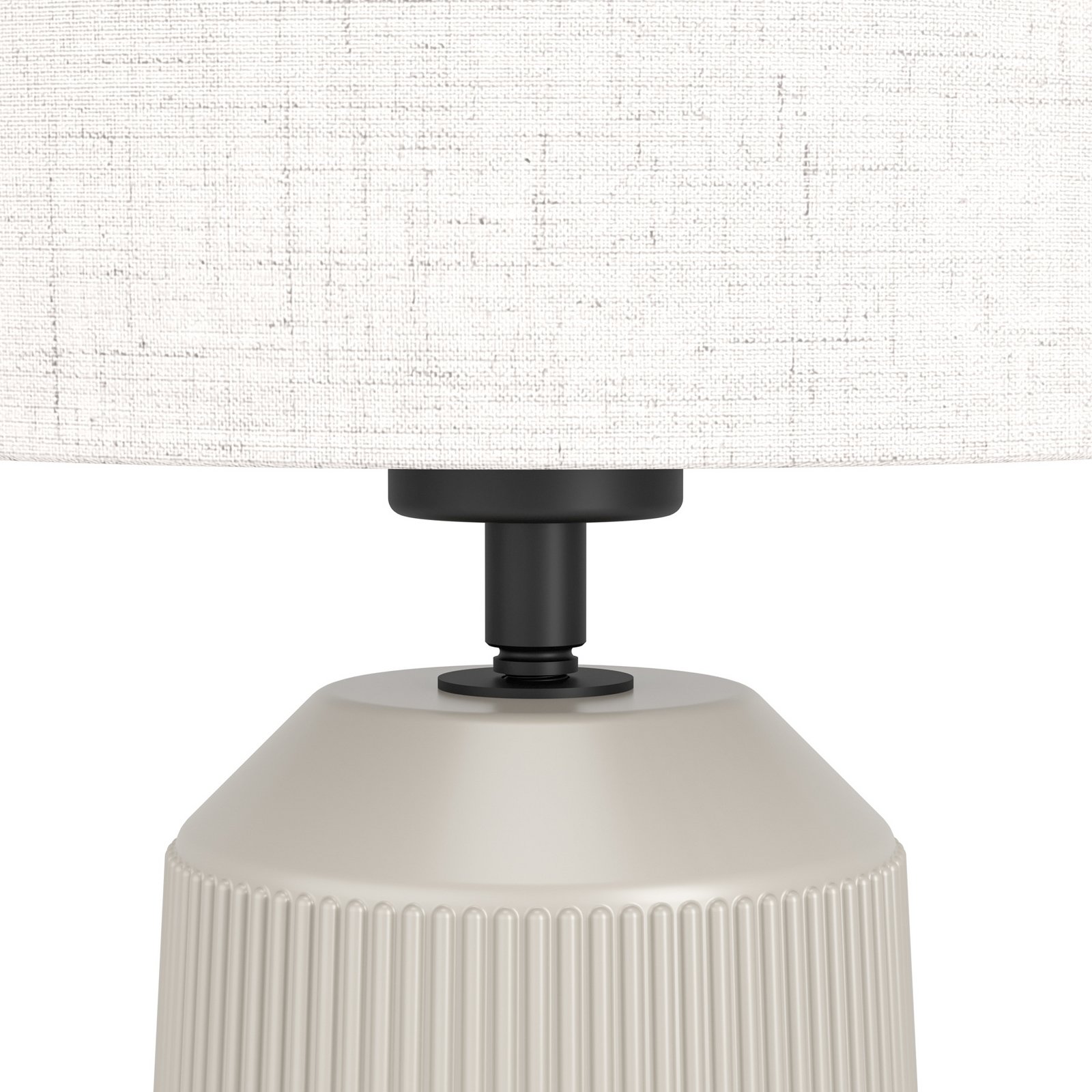 Capalbio table lamp, sand base/white lampshade