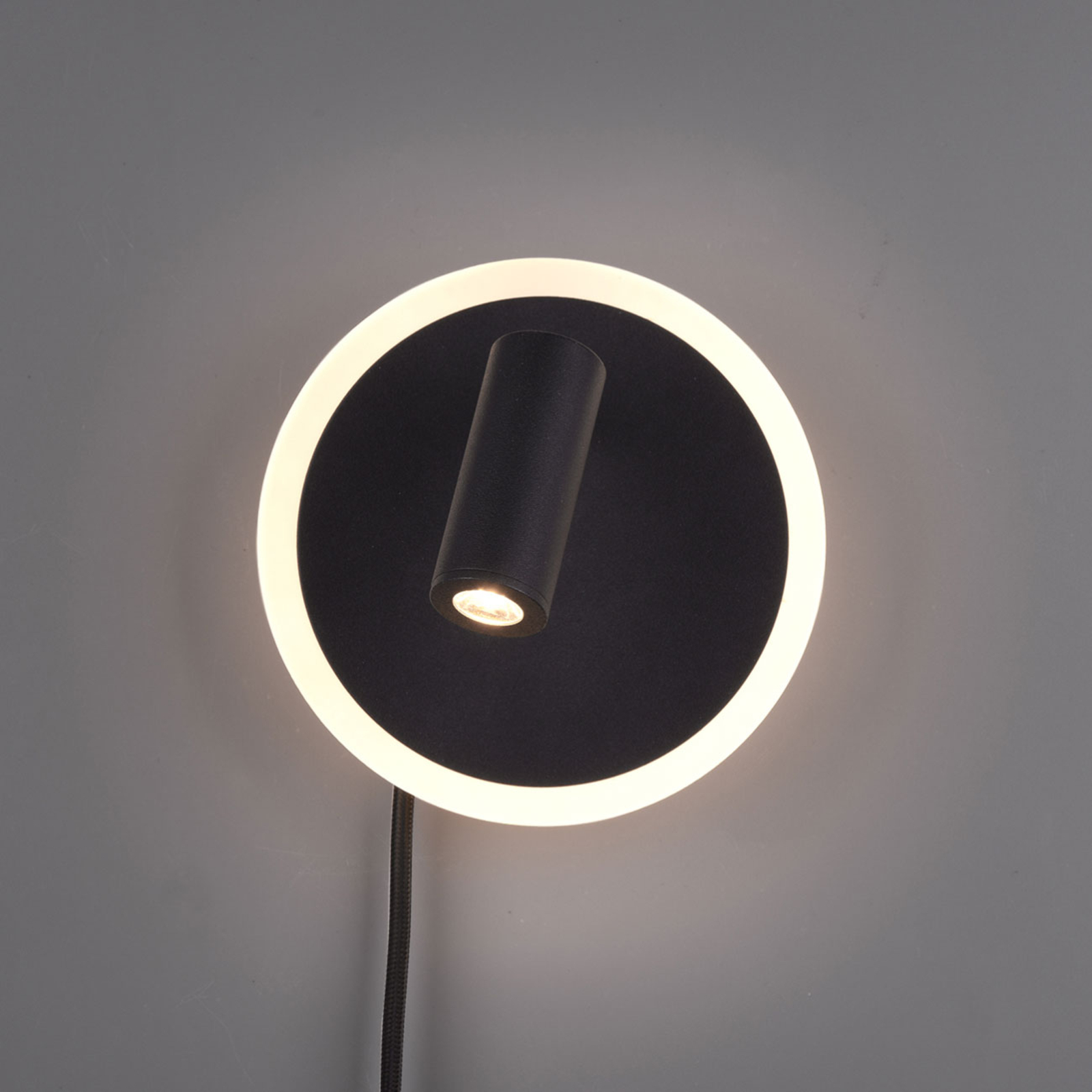 LED-vägglampa Jordan, 2 lampor, svart