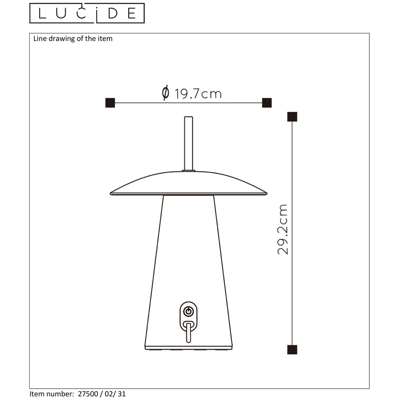 LED-Akkutischlampe La Donna, Aluminium, dimmbar