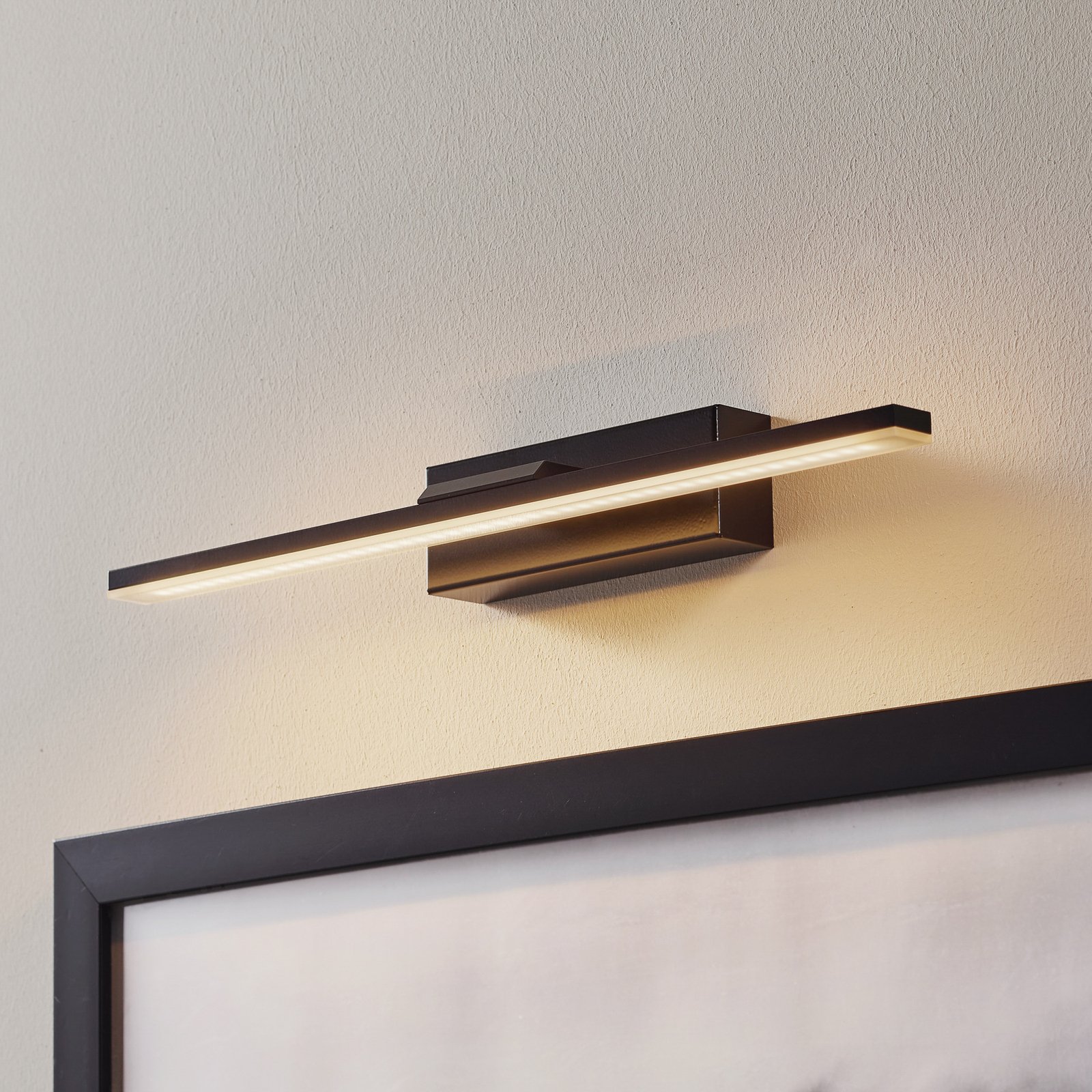 LED wall light Miroir mirror/picture 40 cm black