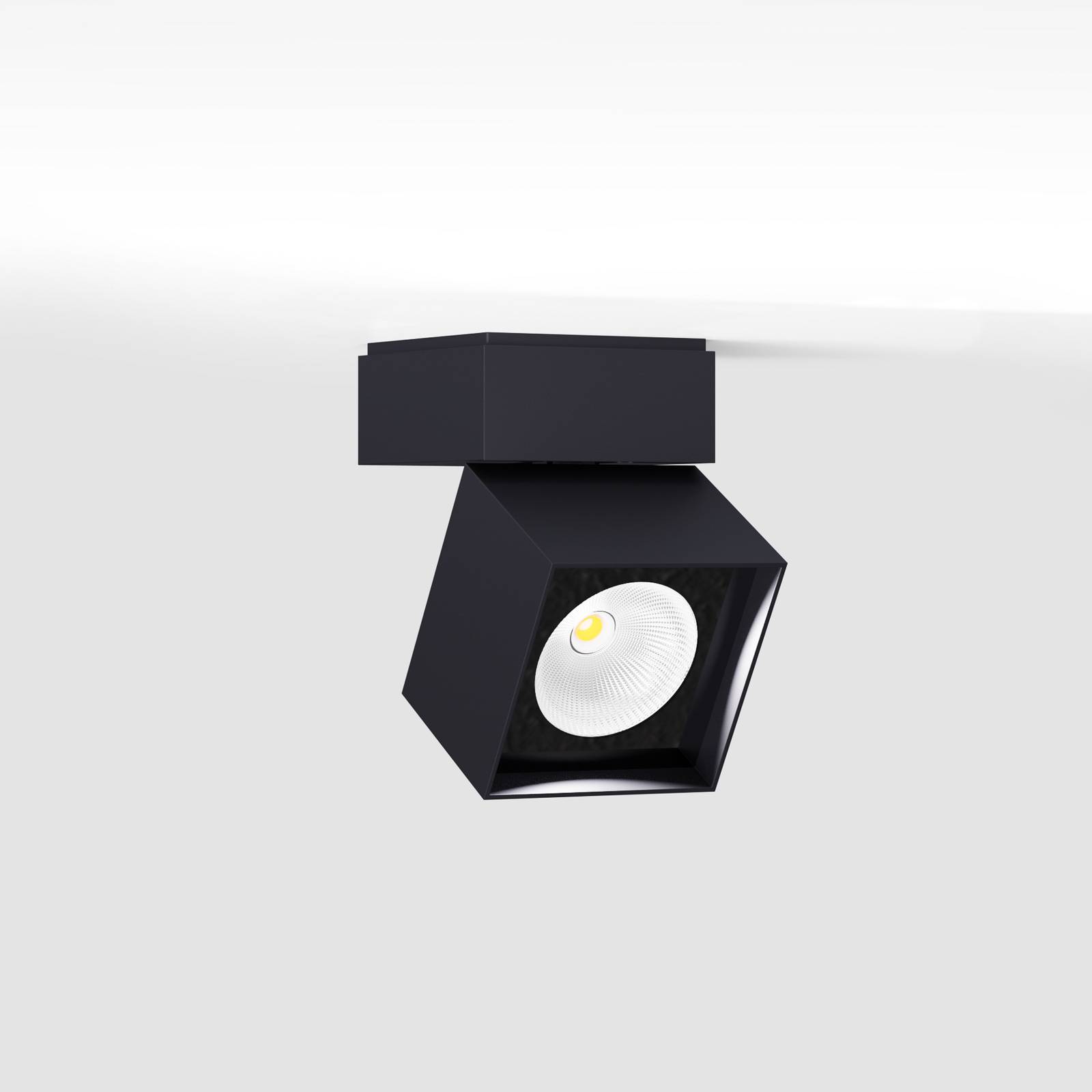 IP44.de pro s LED outdoor downlight angular black - Flush Ceiling Light - dimmable - Modern