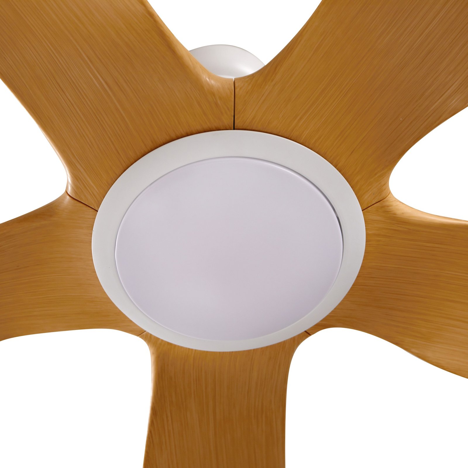Lucande LED-loftventilator Omendo, hvid, DC, støjsvag, CCT