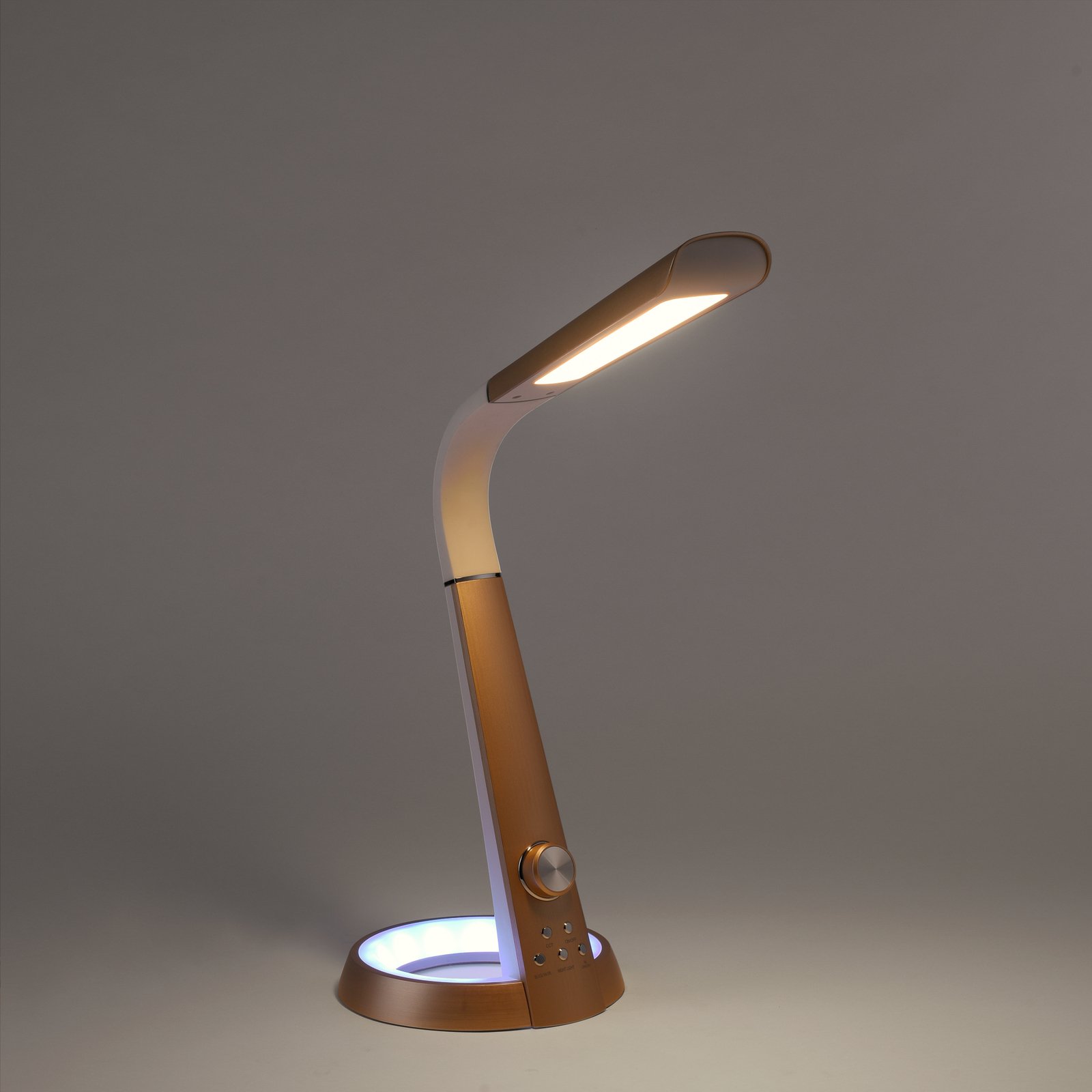 Paul Neuhaus Bill LED lampa na písací stôl, zlatá