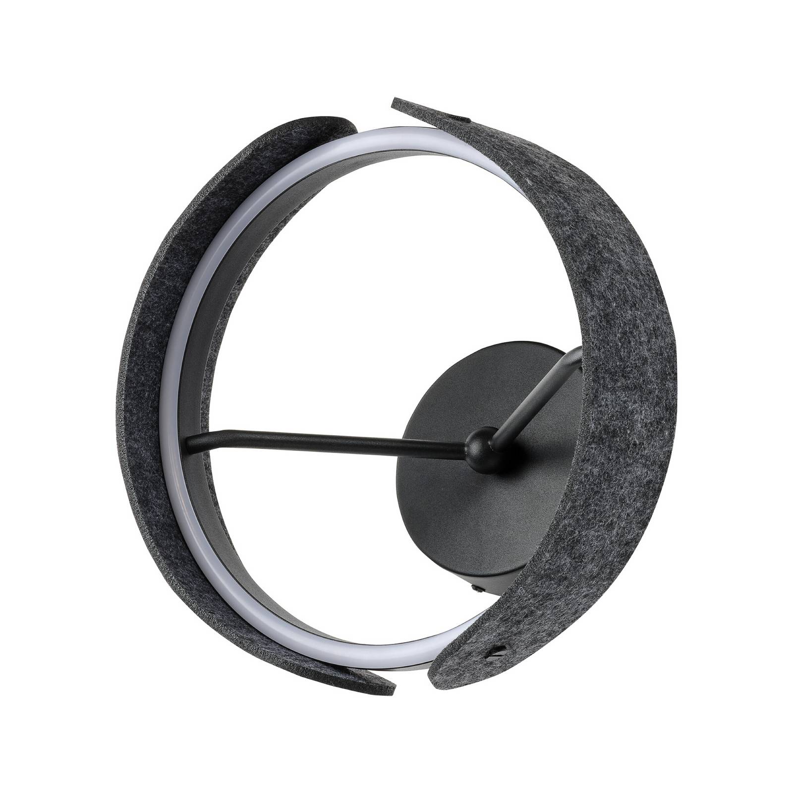 OSRAM LED-Wandlampe Decor Curve Felt, grau, Filz, 3.000 K