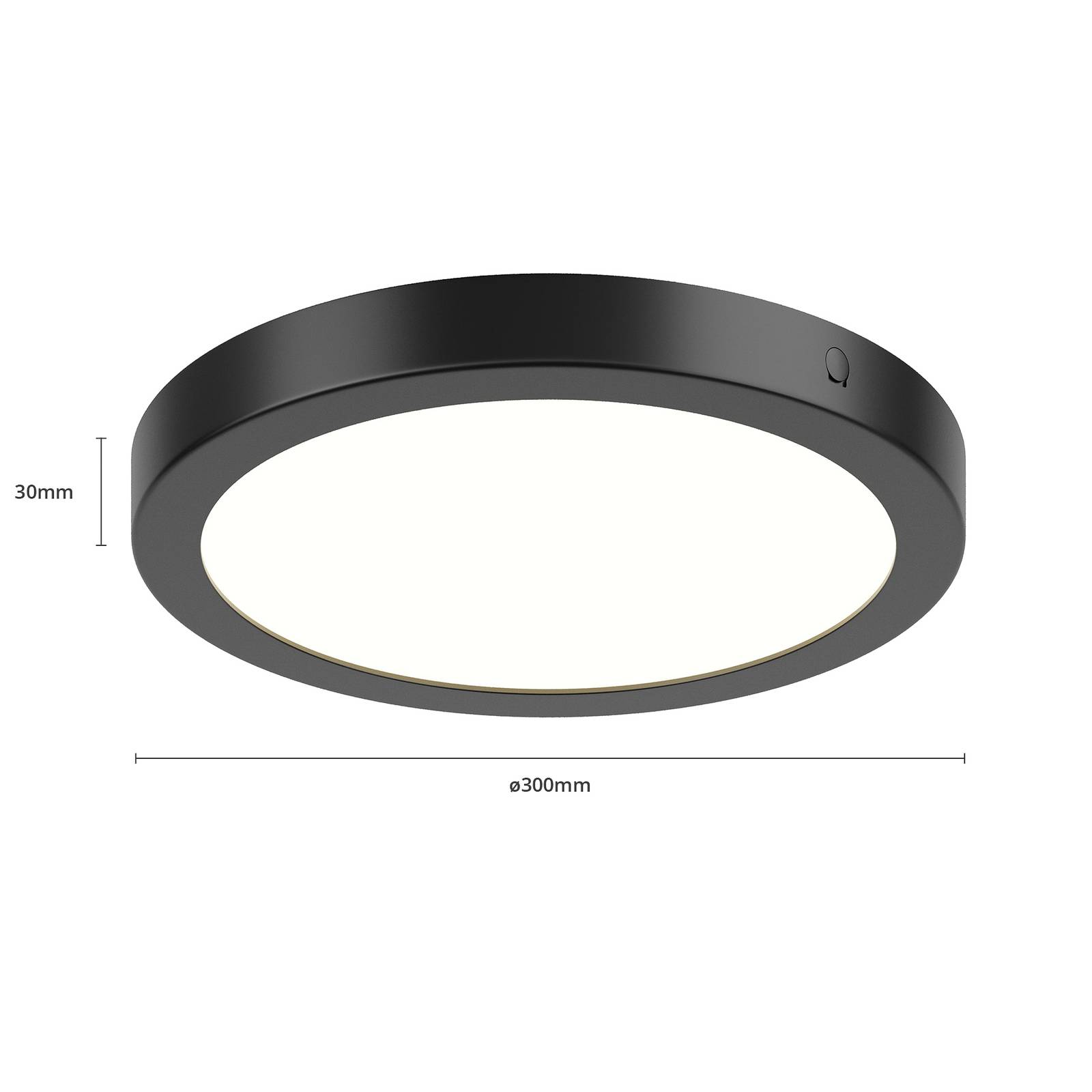 Paulmann Abia panel LED Ø 30cm 2 700 K czarny mat