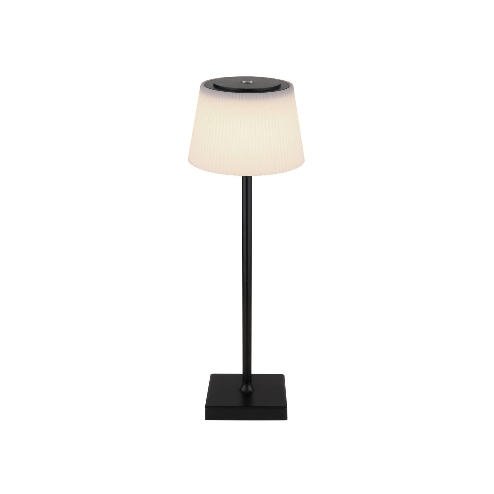 LED-Akku-Tischleuchte Gregoir, schwarz matt, Höhe 38 cm, CCT